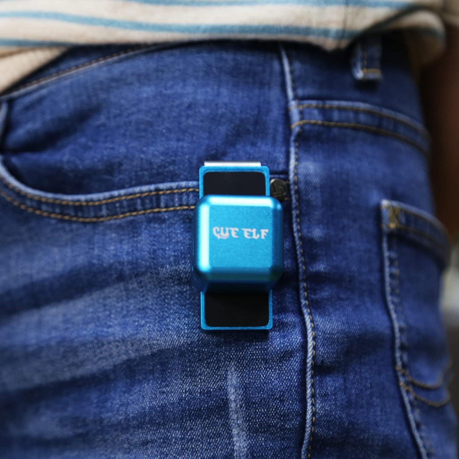 Soporte de Tiza de Billar CUEELF Mini Magnético Azul