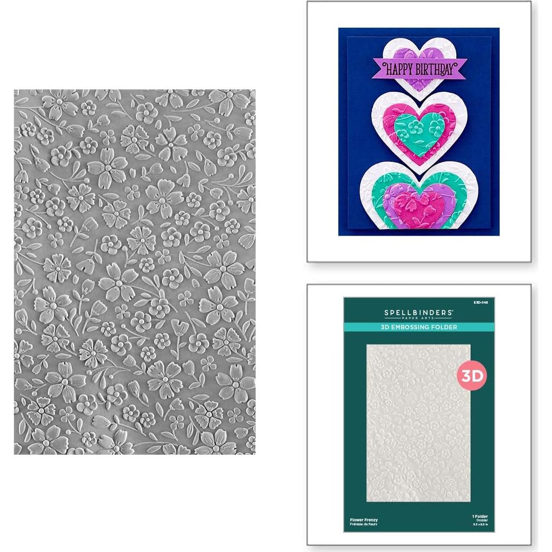 Carpeta de Embossing 3D Spellbinders Floral 22.1x14.5 cm
