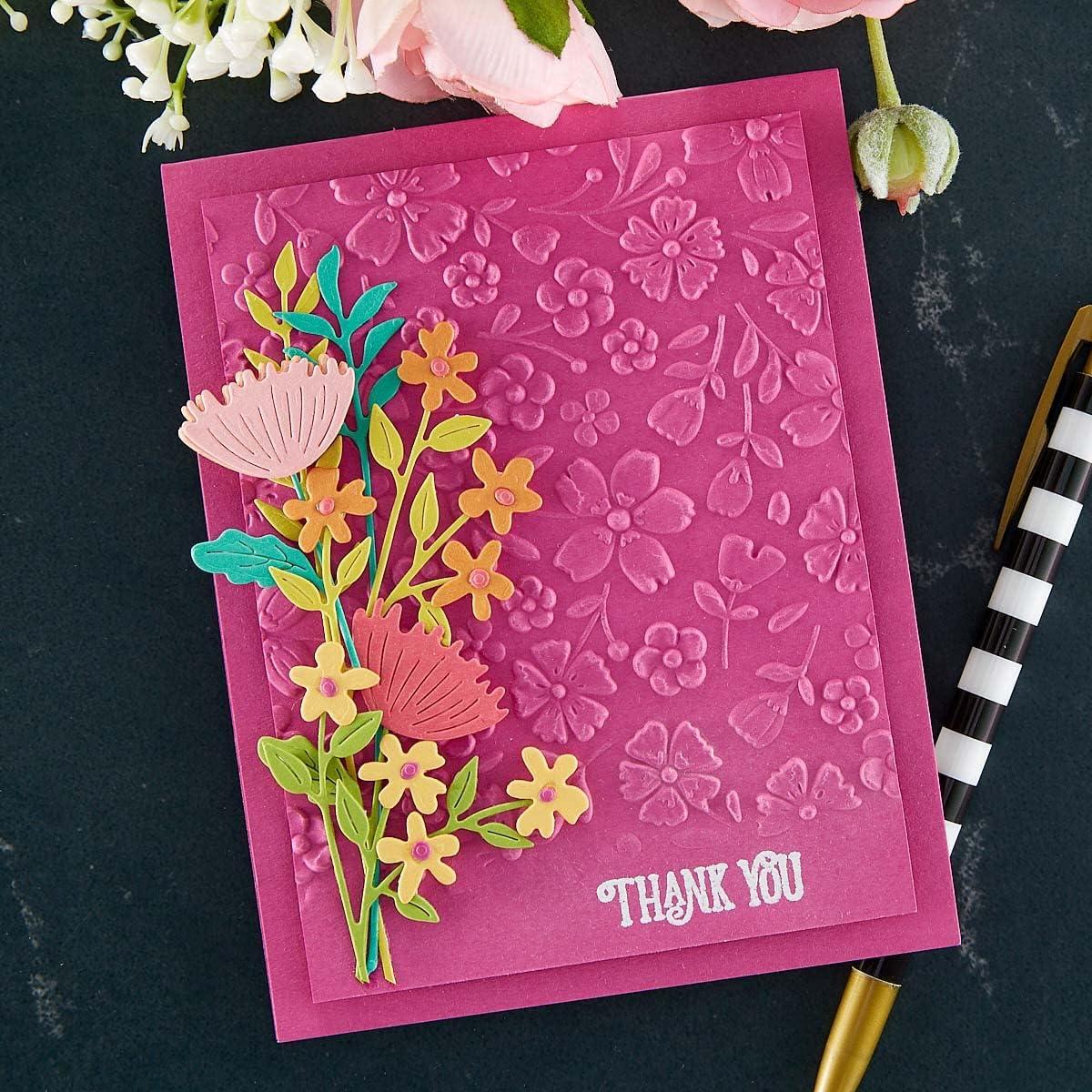 Carpeta de Embossing 3D Spellbinders Floral 22.1x14.5 cm