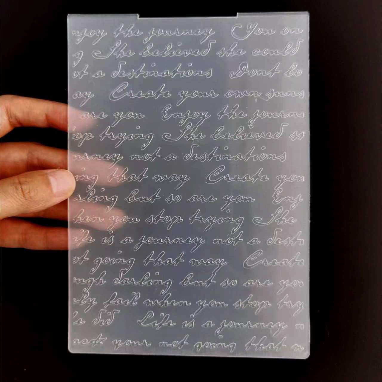 Carpeta de Embossing WJ 12.5x17.5cm para Scrapbooking