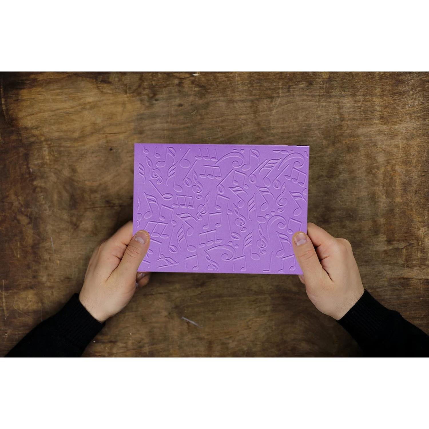 Carpeta de Embossing 3D Hying Notas Musicales 14.5x10.5cm