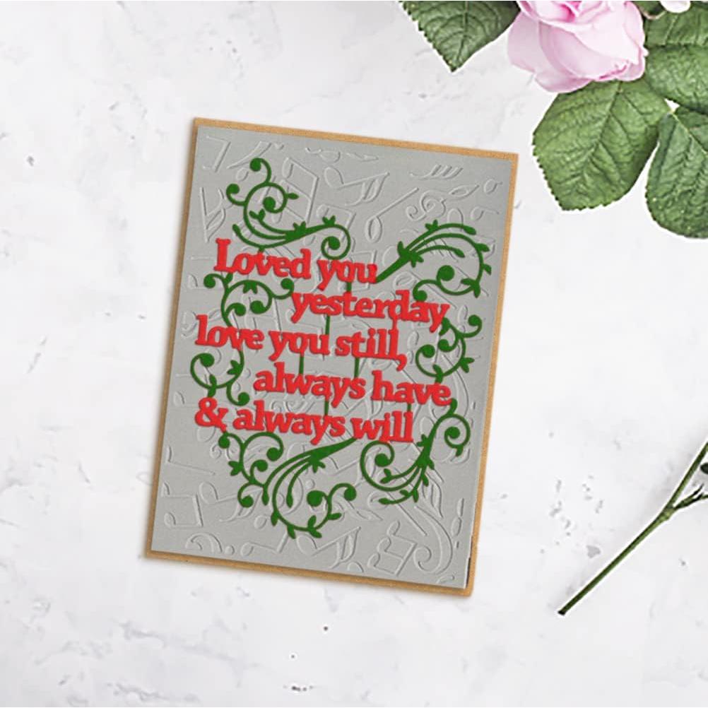 Carpeta de Embossing 3D Hying Notas Musicales 14.5x10.5cm