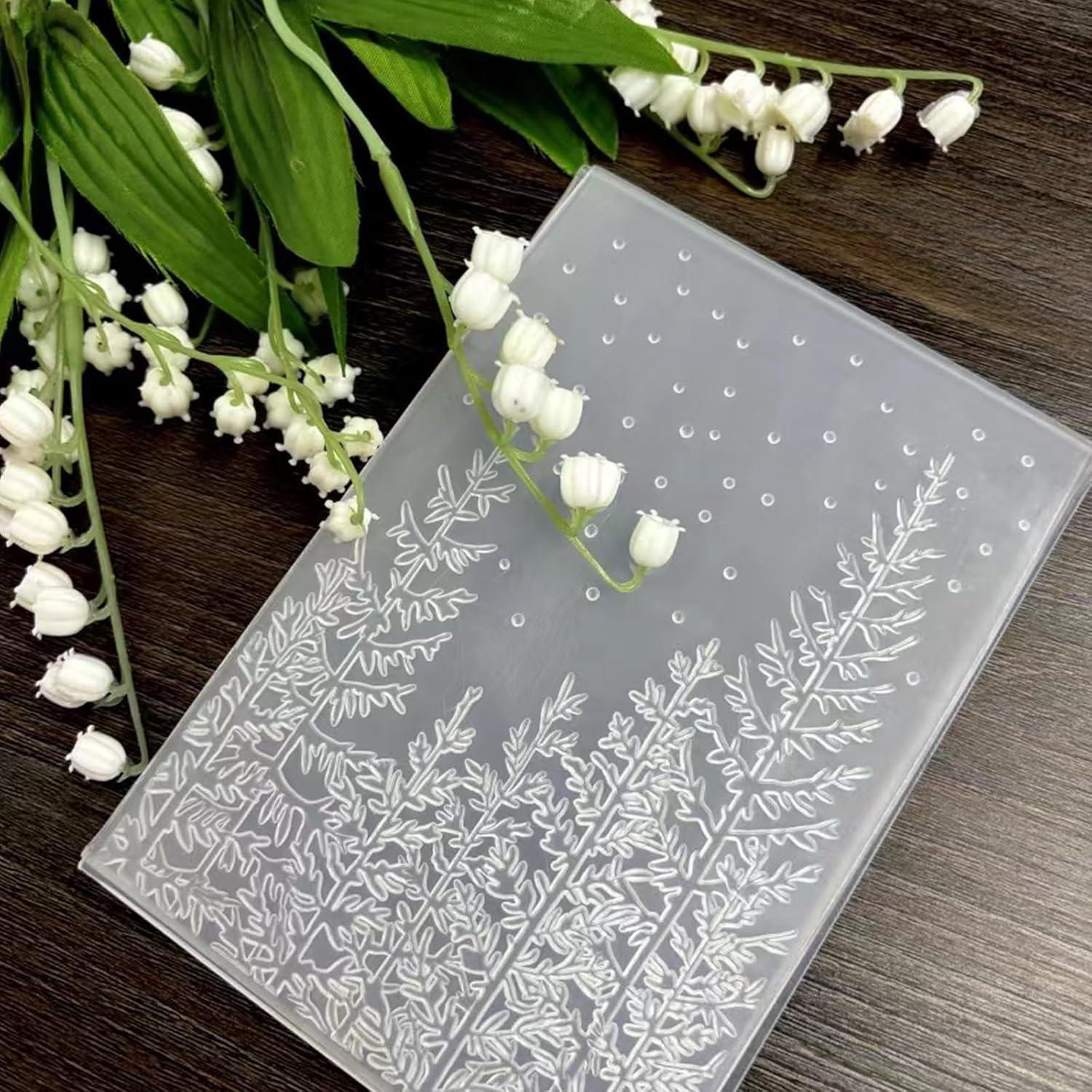 Carpeta de Embossing 3D XIHIRCD Árbol de Pino 16.3x11.5 cm