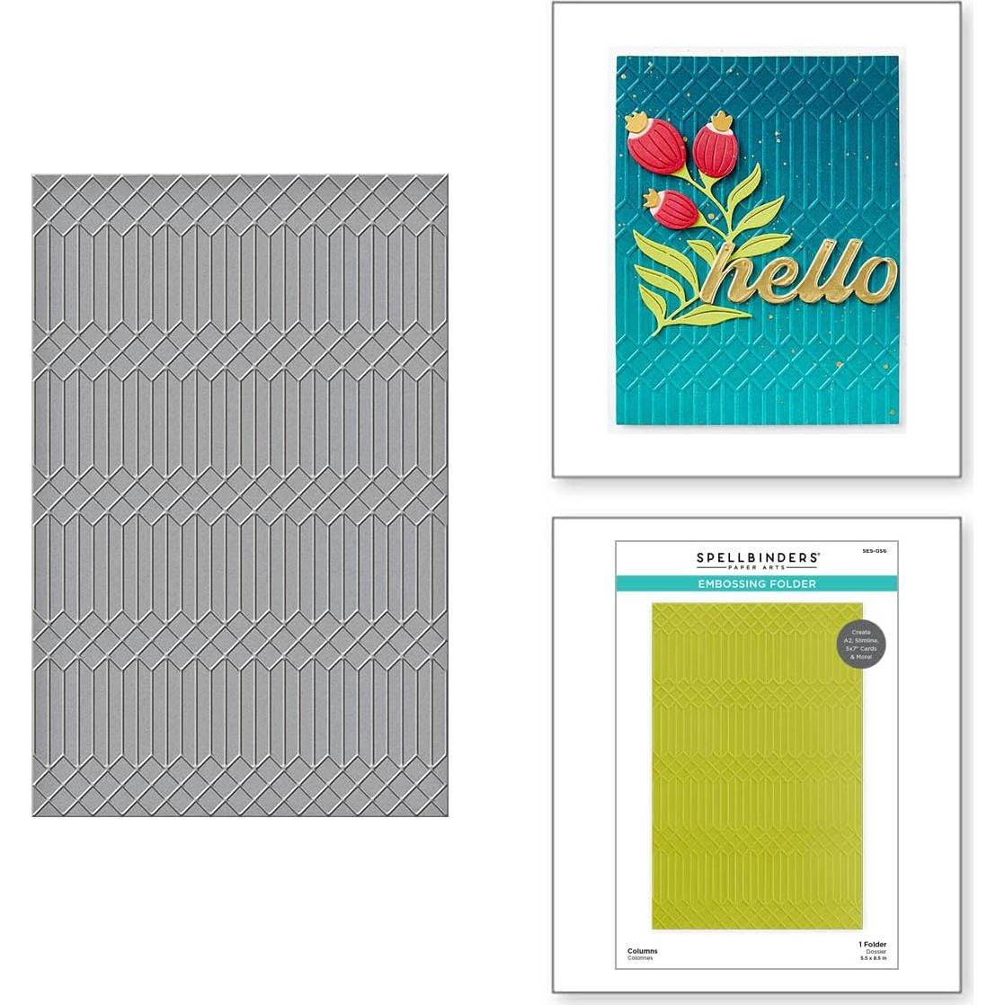 Carpeta de Embossing Columnas Spellbinders Fresh Picked 13.97x21.60 cm