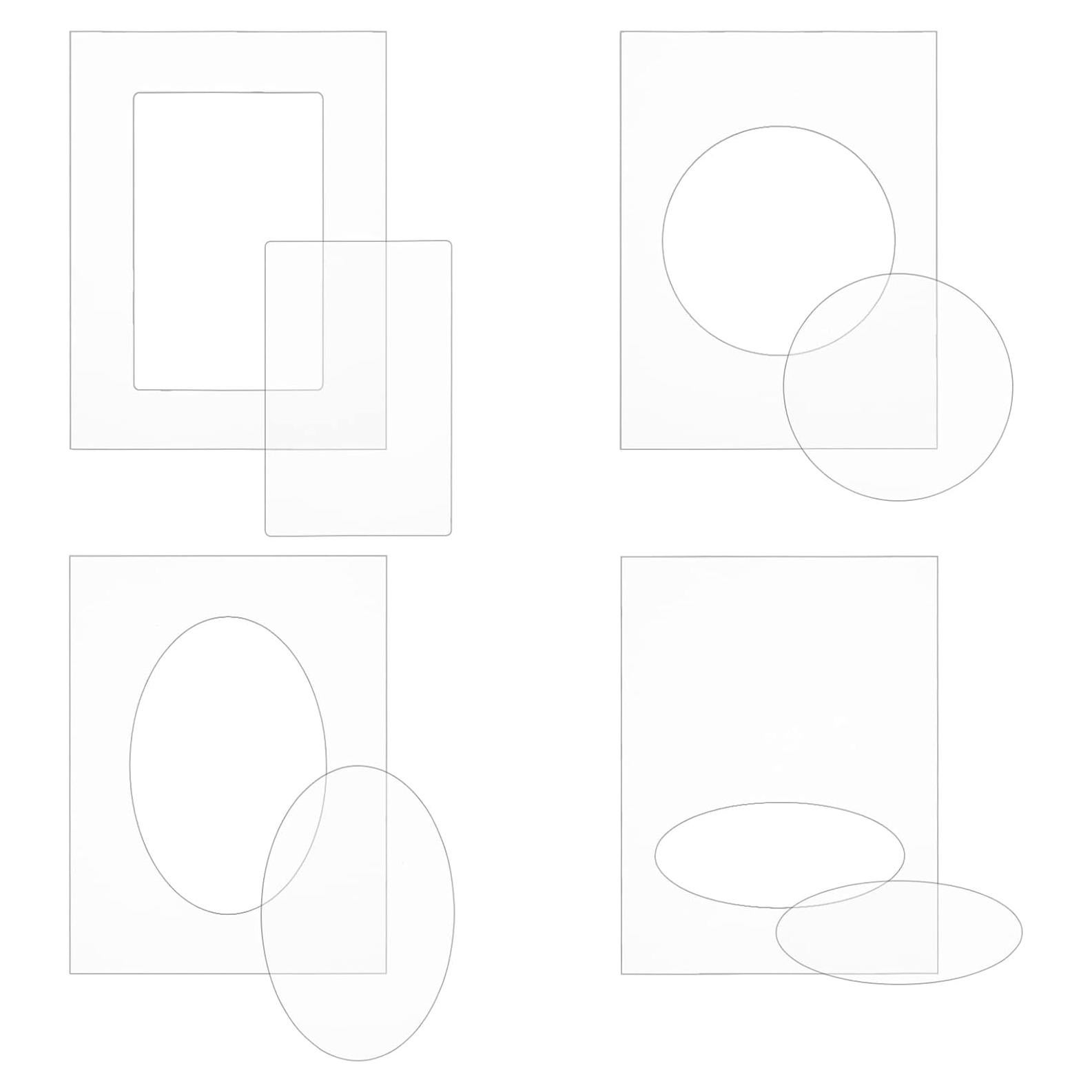 BENECREAT Juego de 4 Carpetas de Embossing 15.2x11.4cm