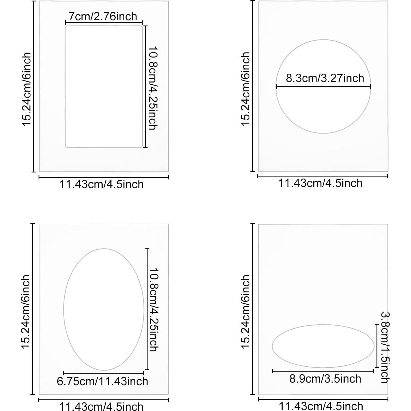 BENECREAT Juego de 4 Carpetas de Embossing 15.2x11.4cm