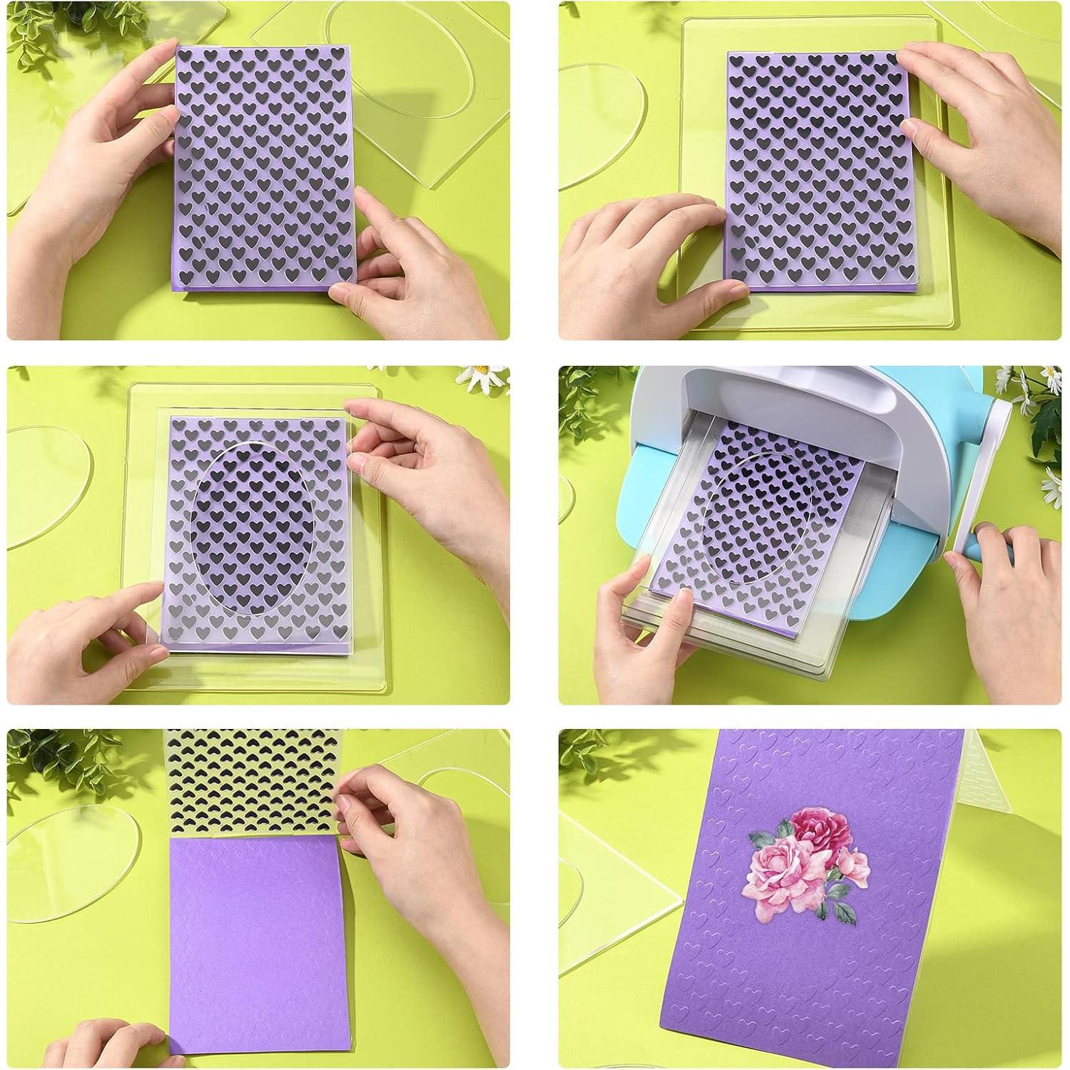 BENECREAT Juego de 4 Carpetas de Embossing 15.2x11.4cm