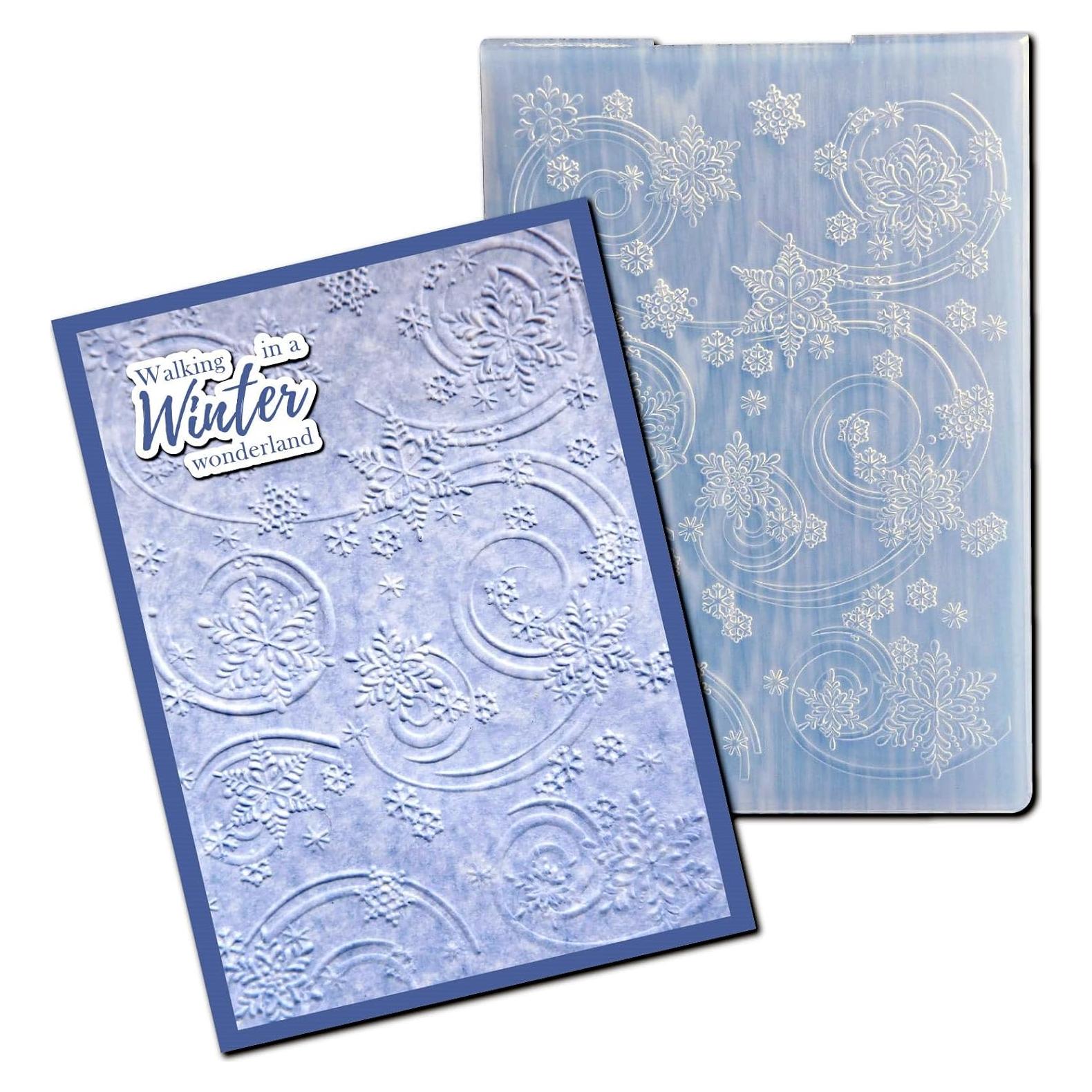 Carpeta de Embossing 3D Arbuya Copos de Nieve 12.7x17.8cm