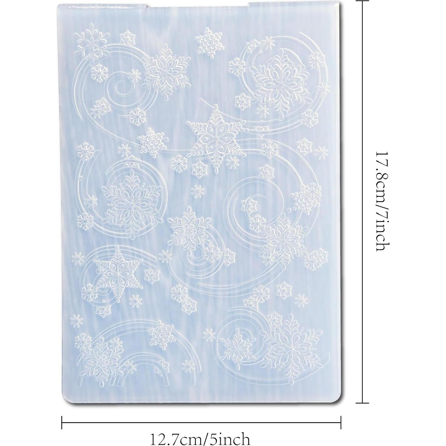 Carpeta de Embossing 3D Arbuya Copos de Nieve 12.7x17.8cm
