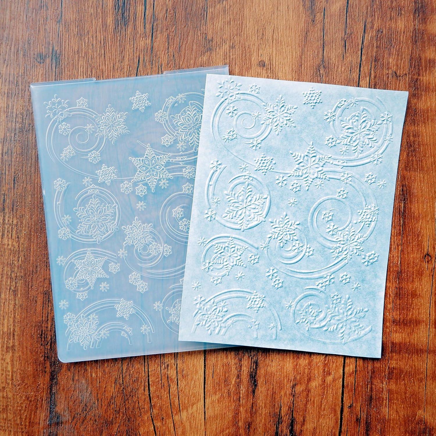Carpeta de Embossing 3D Arbuya Copos de Nieve 12.7x17.8cm