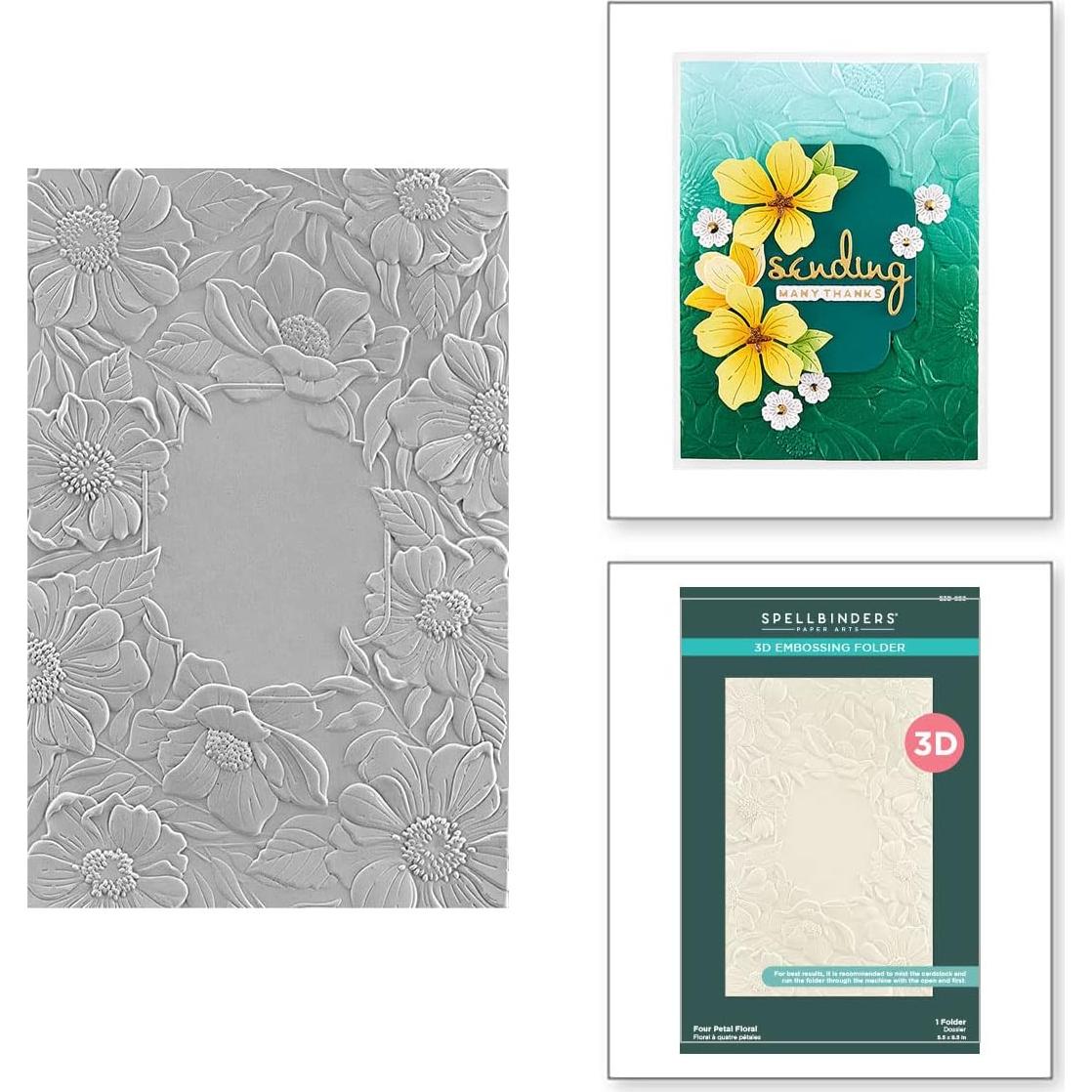 Carpeta de Embossing 3D Spellbinders Floral 22.1x14.5 cm