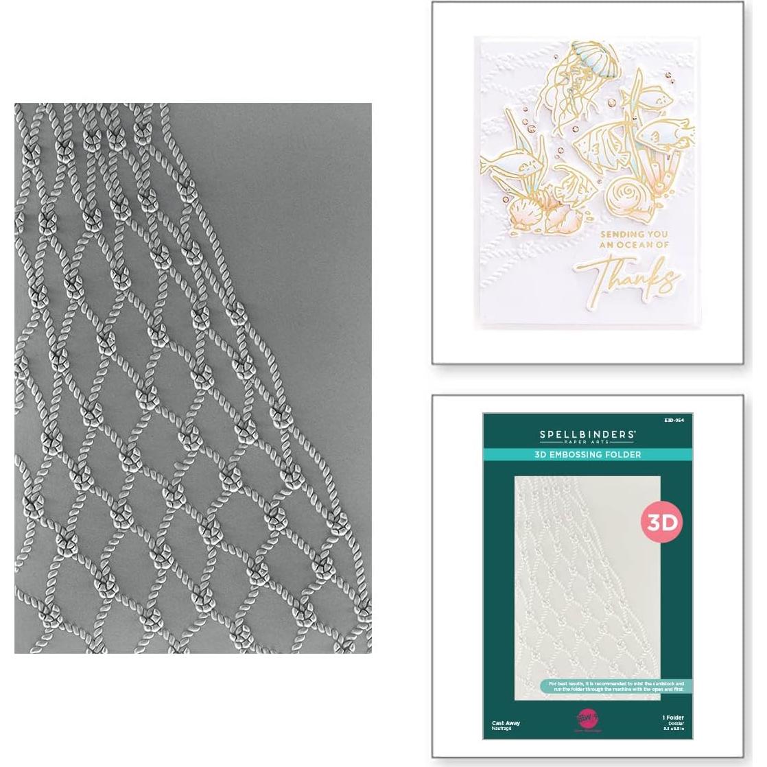 Carpeta de Embossing 3D Spellbinders Cast Away 14 x 22 cm