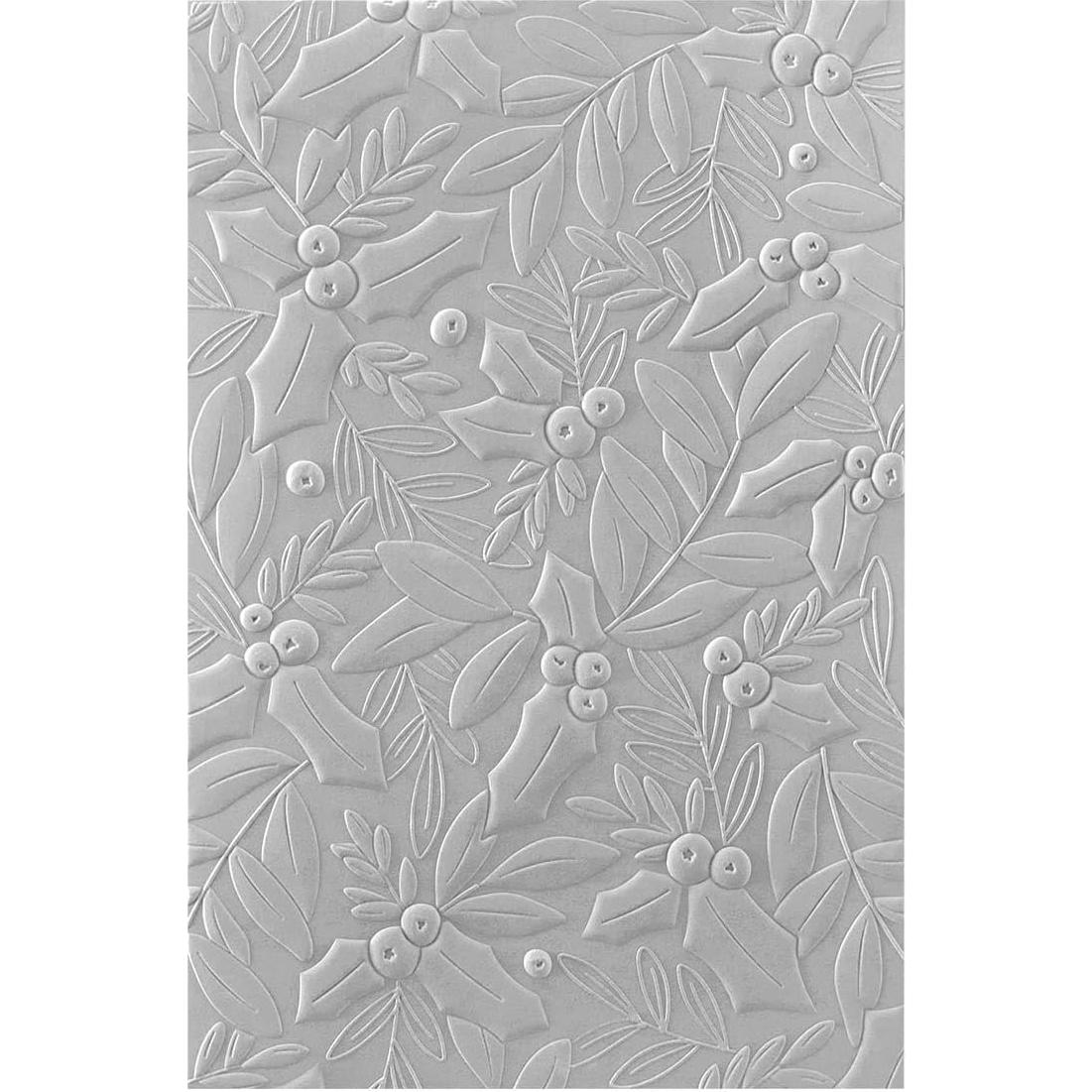 Carpeta de Embossing 3D Spellbinders Holly & Foliage 14x22 cm