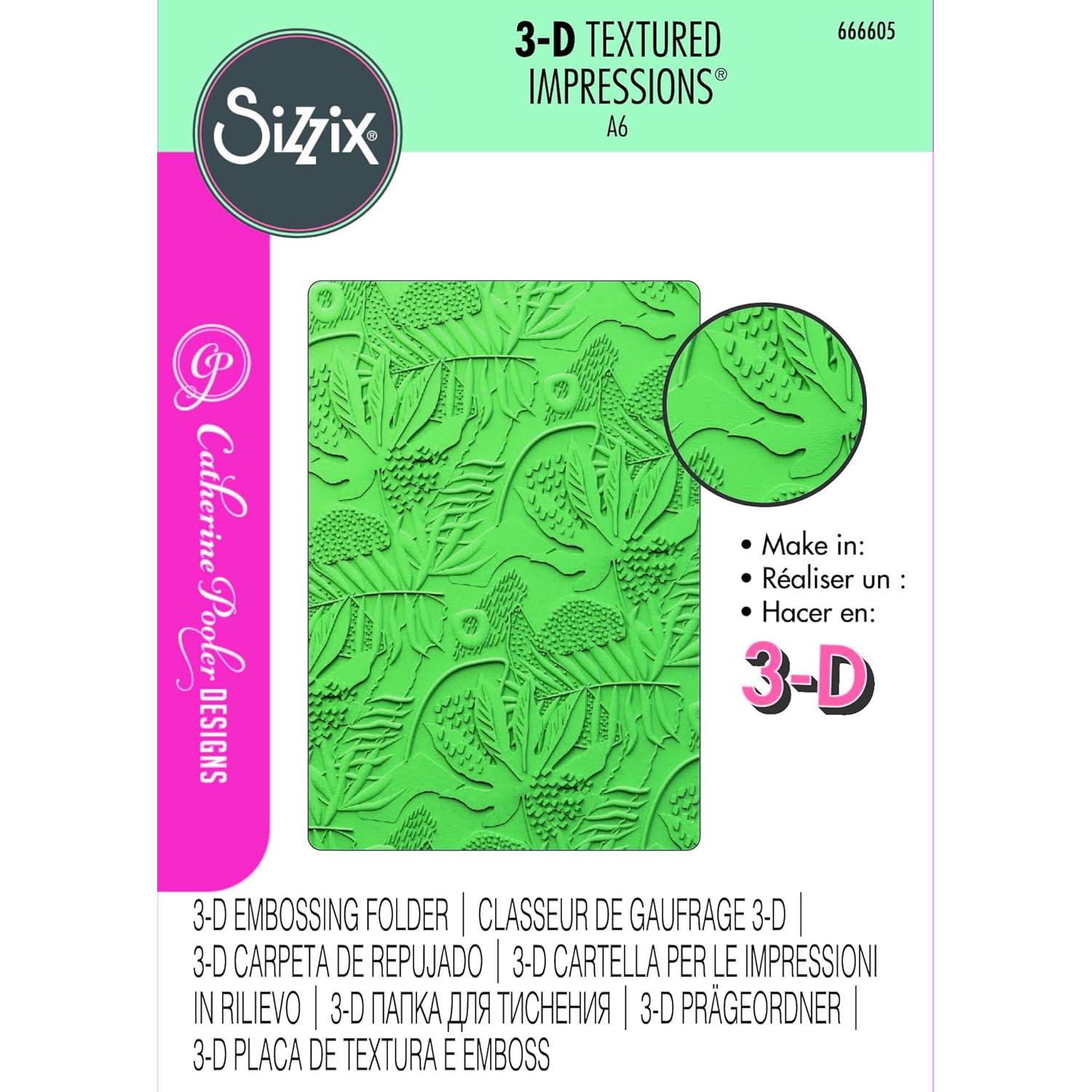 Carpeta de Embossing Sizzix Texturas de Jungla 15.9x10.8cm
