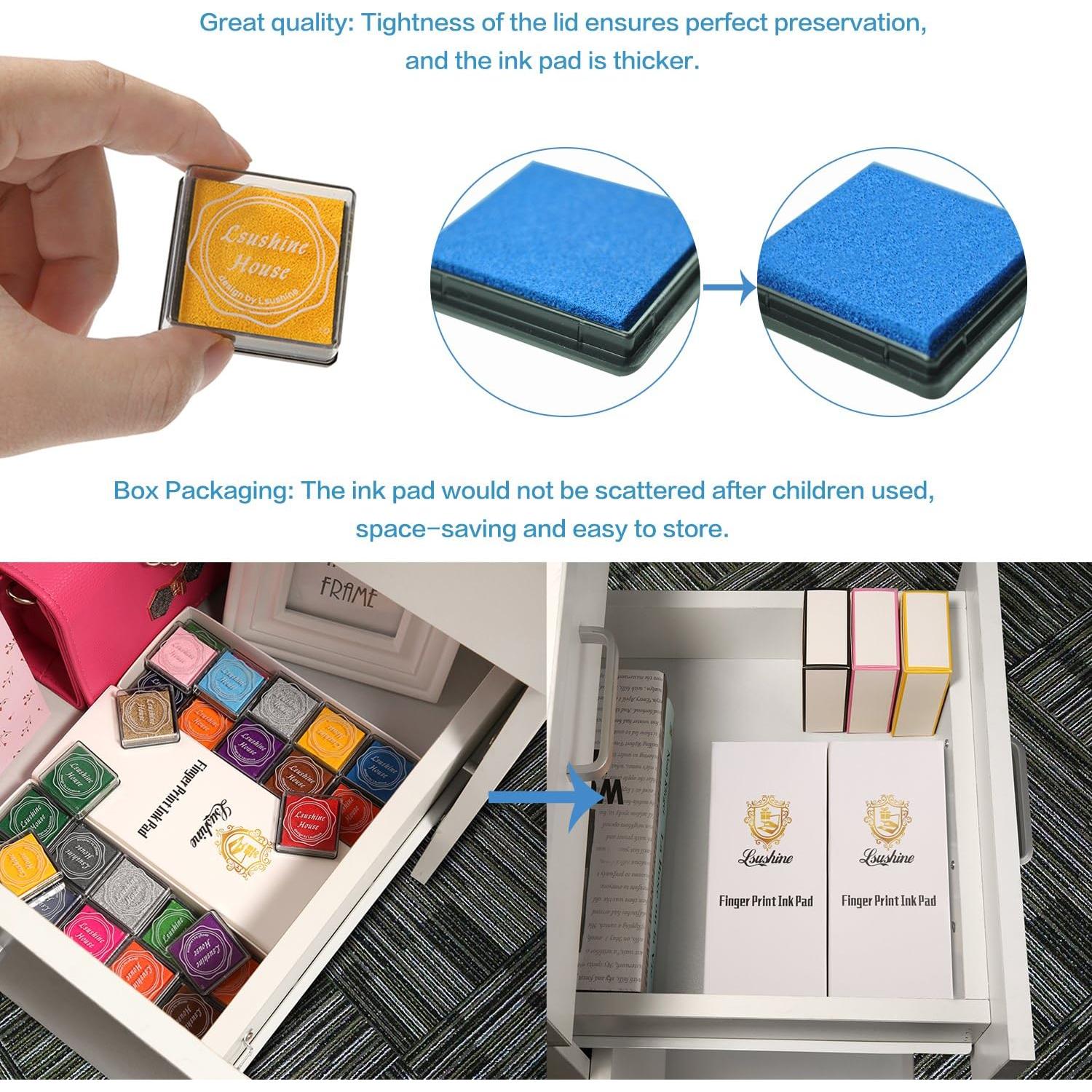 Tinta de Sello Lsushine Craft 20 Colores para Niños