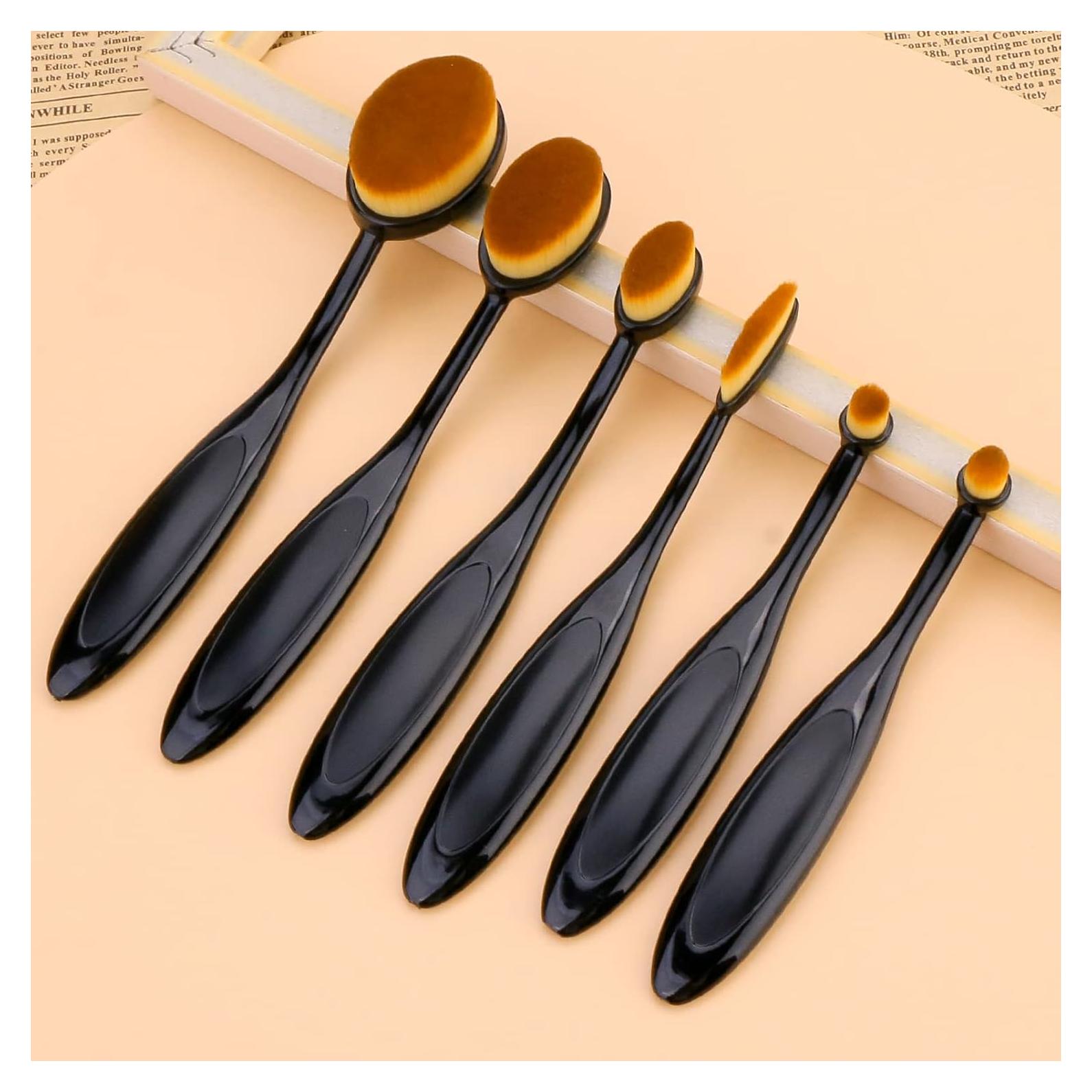 Paquete de 6 Cepillos de Mezcla de Tinta UNIMEIX Marrón