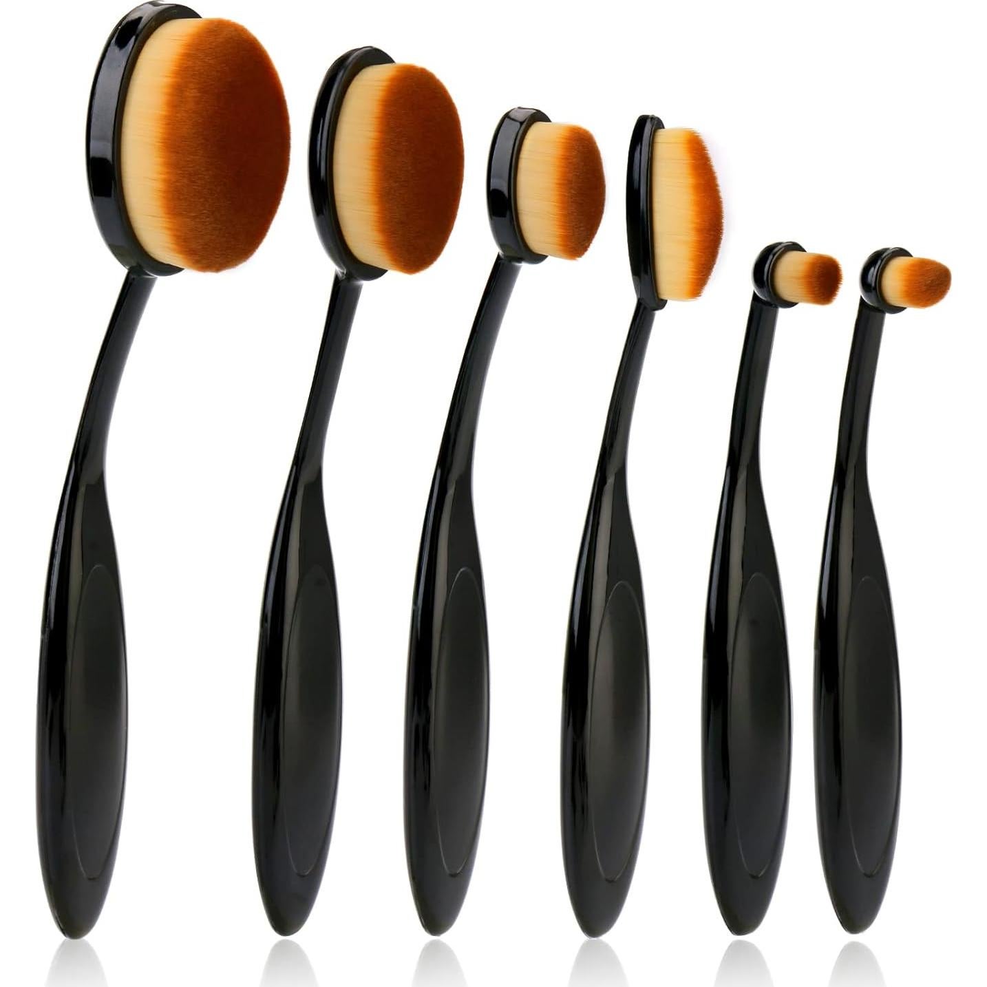 Paquete de 6 Cepillos de Mezcla de Tinta UNIMEIX Marrón