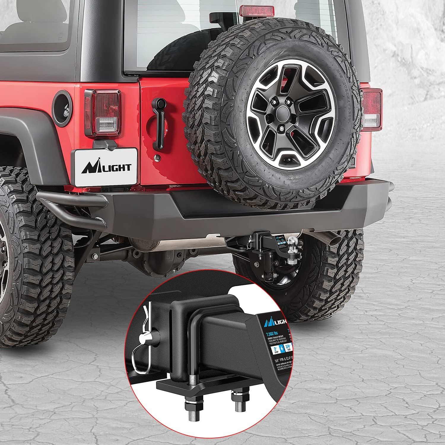 Ajustador de Enganche Nilight 92111B Acero 2" Antirruido