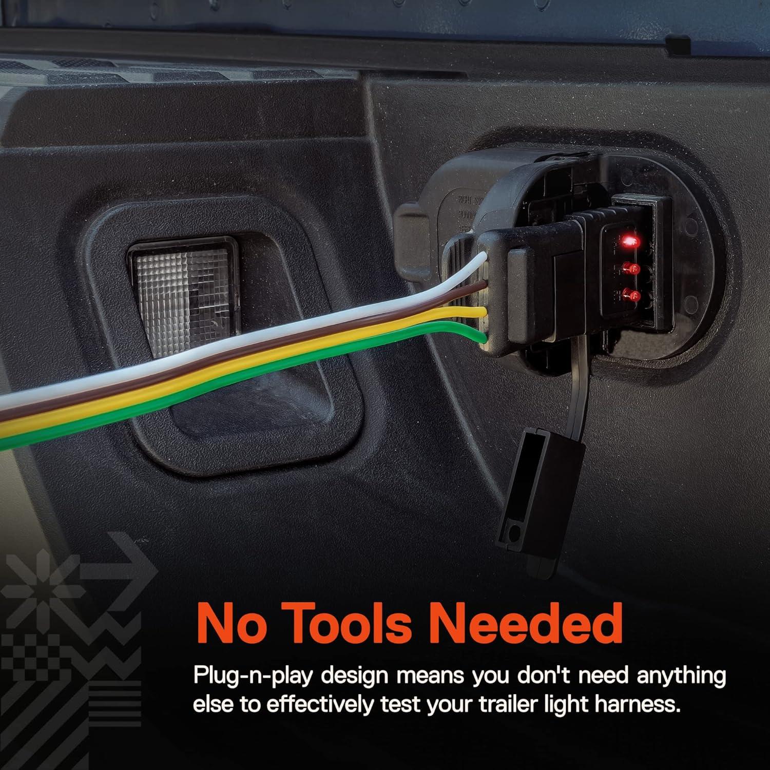 Probador de Circuito de Luz de Remolque 4 Vías True Mods