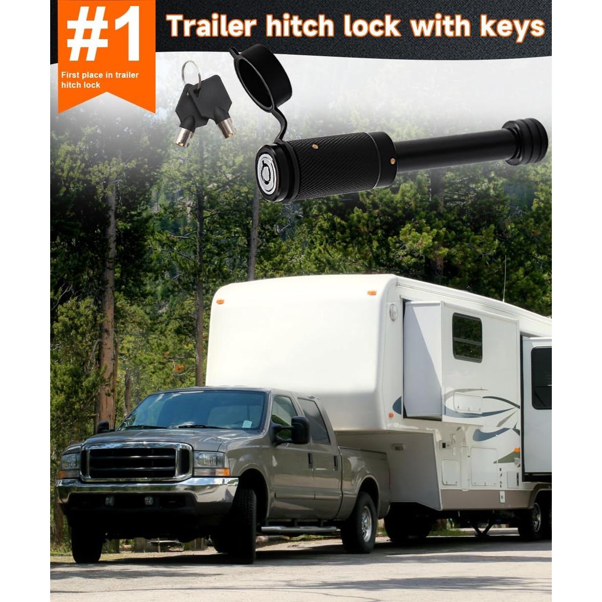 Cerradura de enganche de remolque OHWATC antirrobo 1.59 cm