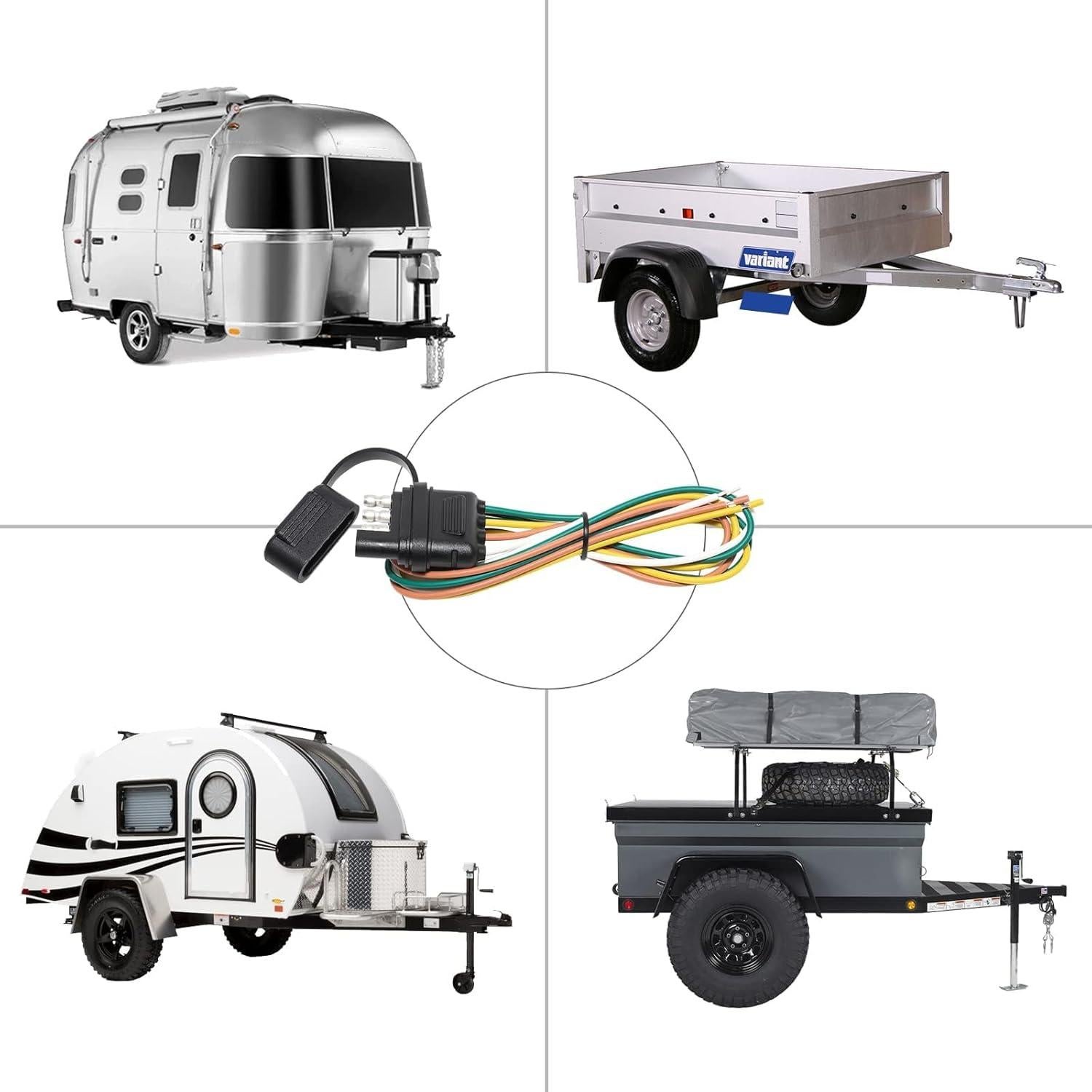 Conector de Remolque MECMO 4 Pines 63.5 cm con Cubierta de Polvo