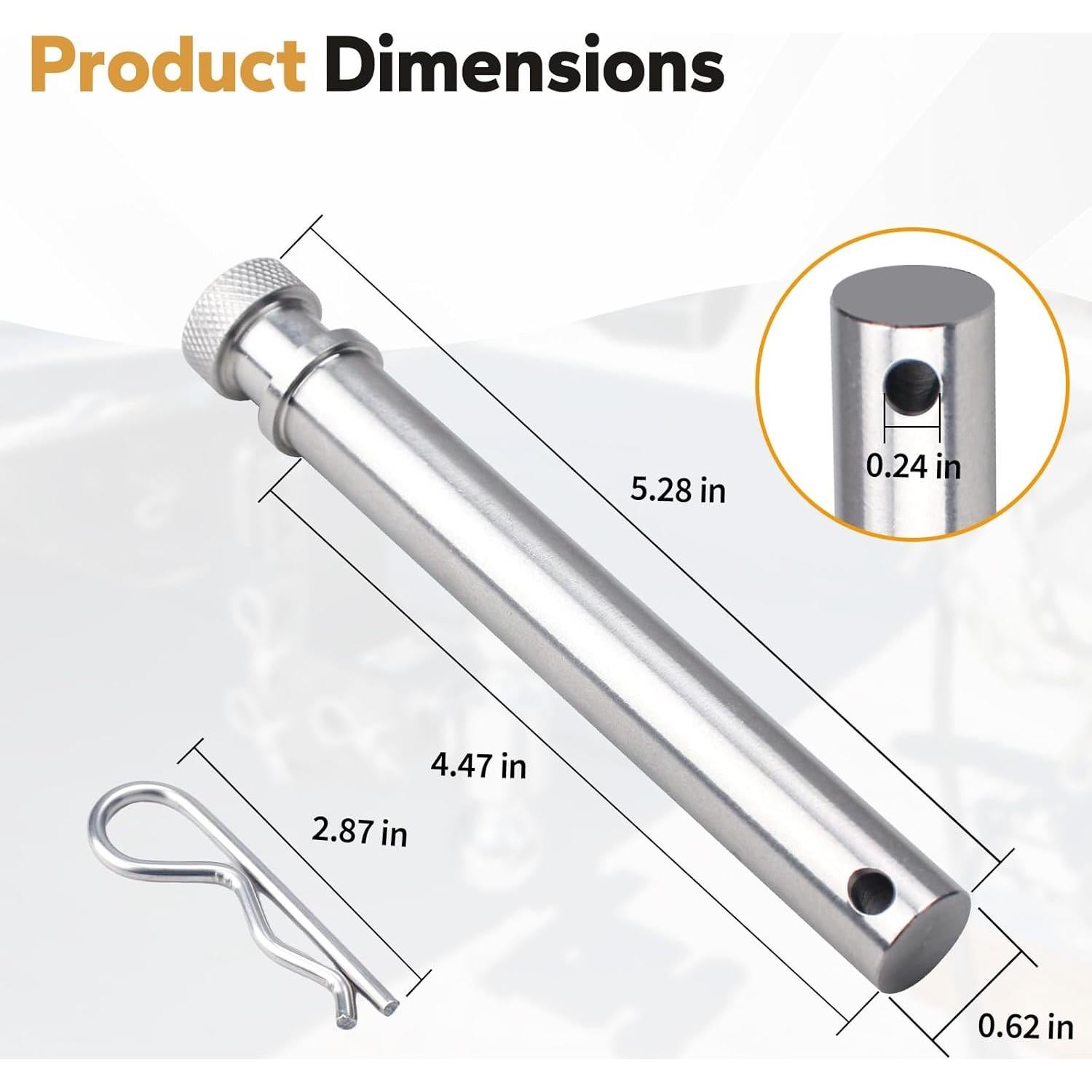 Clavos de Enganche Dfnidy TS35010 para Remolque B&W - Paquete de 6