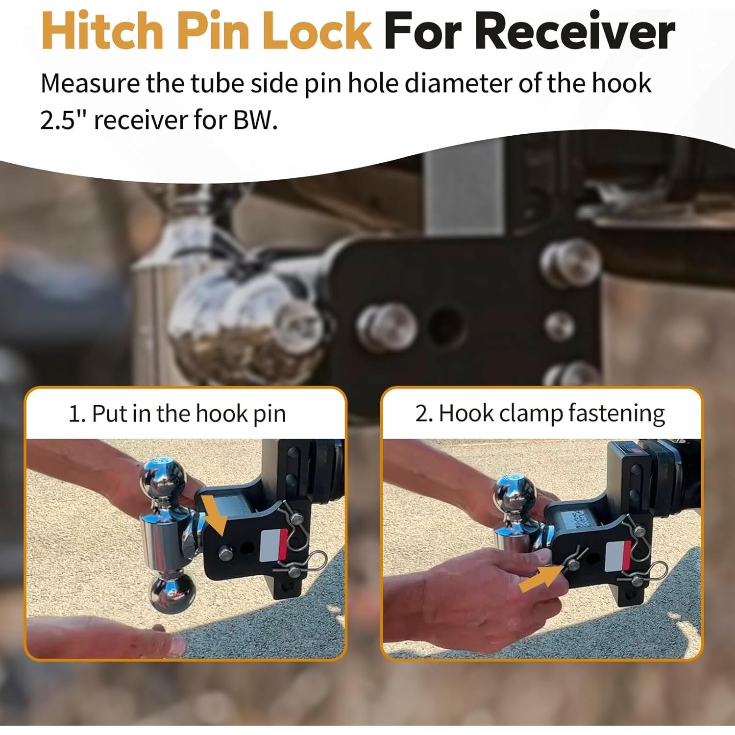 Clavos de Enganche Dfnidy TS35010 para Remolque B&W - Paquete de 6