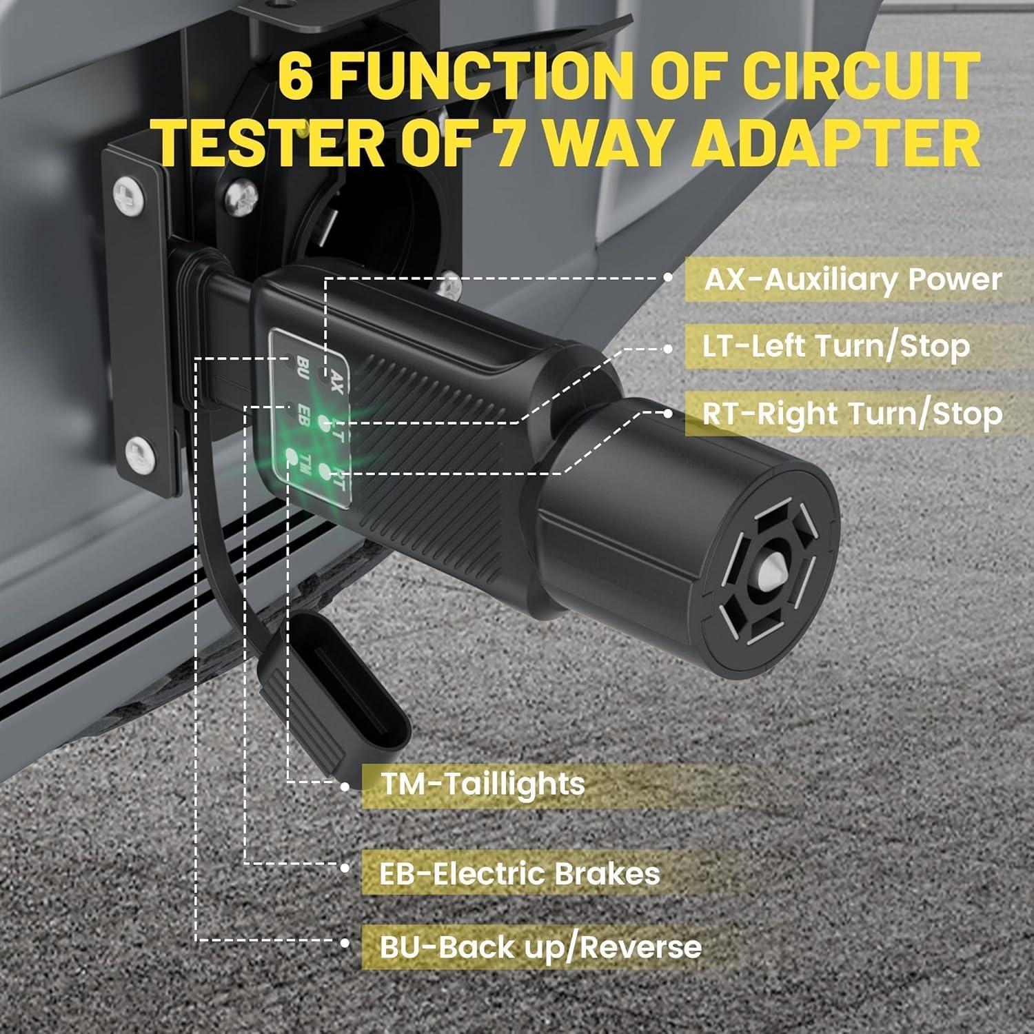 Probador de Luz de Remolque 7 Pines y 4 Pines Oyviny