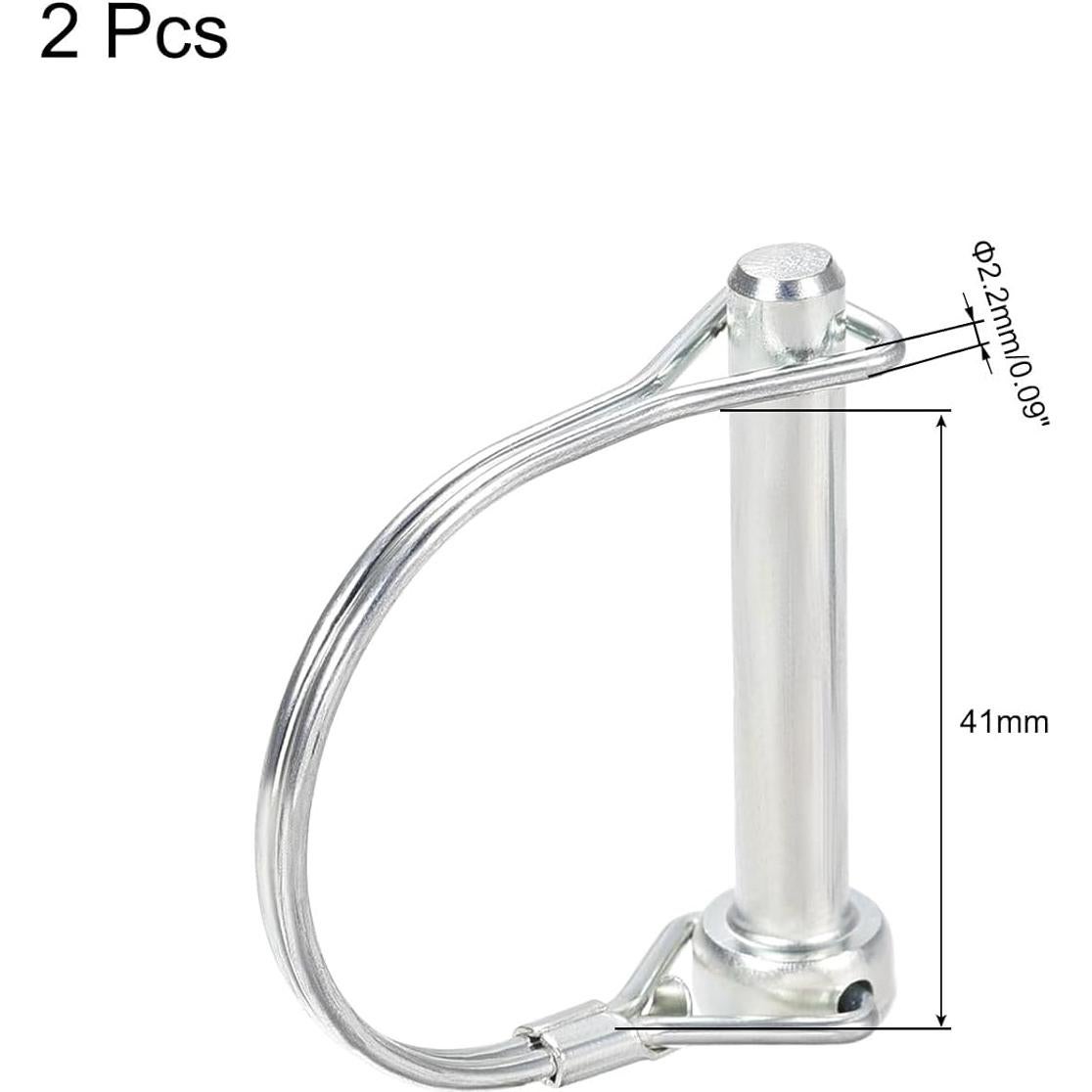 Pasador de Acoplador uxcell 8x45mm para Remolques - 2 Pcs