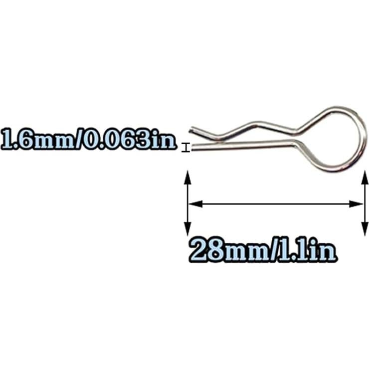 35 Pasadores de Cotter HIQTRADEBYJJ M1.6x28mm Resorte