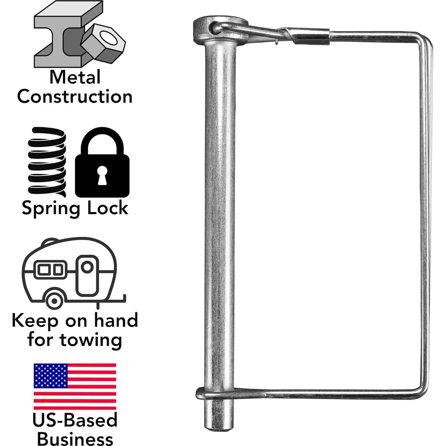 Paquete de 100 pines de bloqueo PTO cuadrado Harrier 8 mm x 101.6 mm