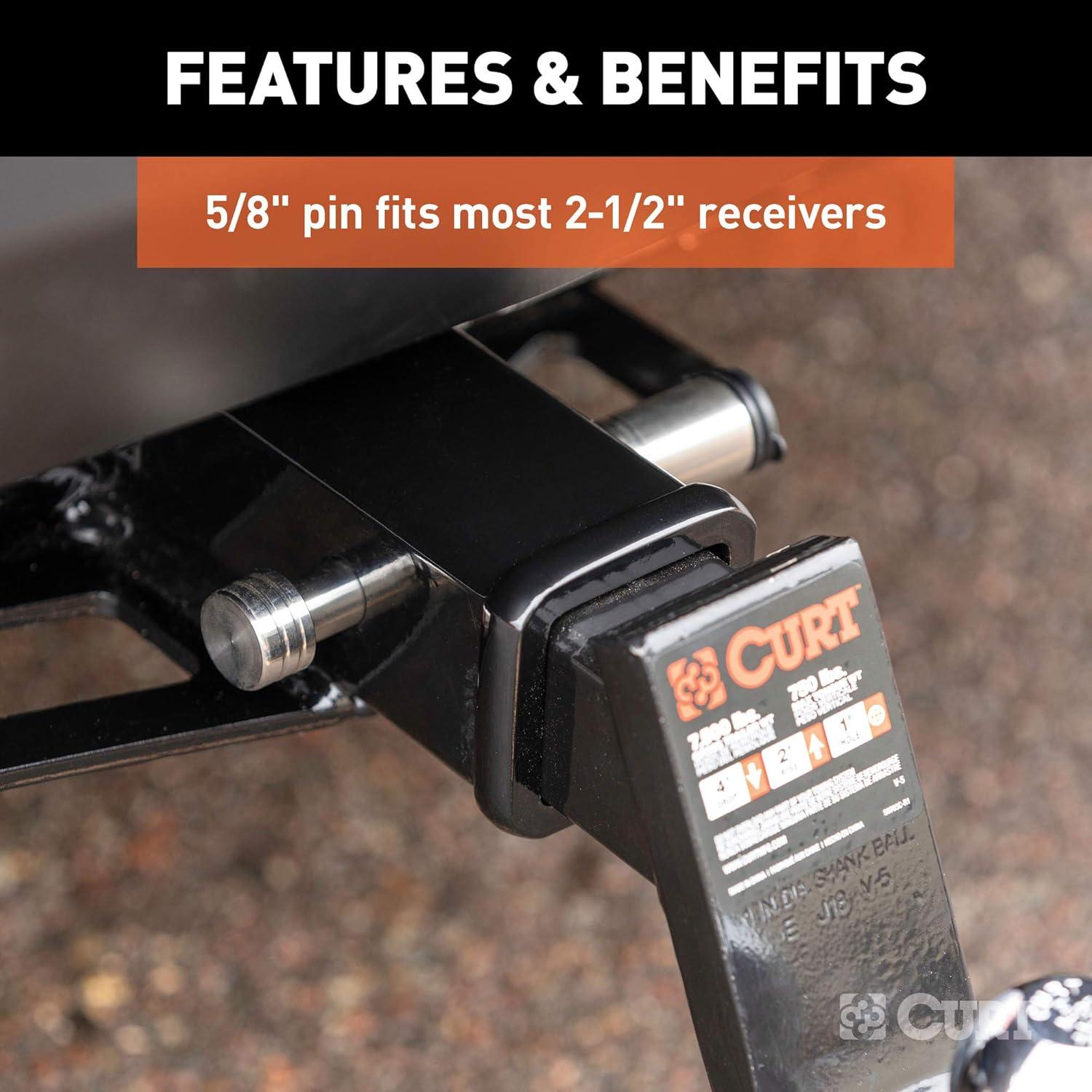 Cerradura de Enganche CURT 23519 Acero Inoxidable 5/8"