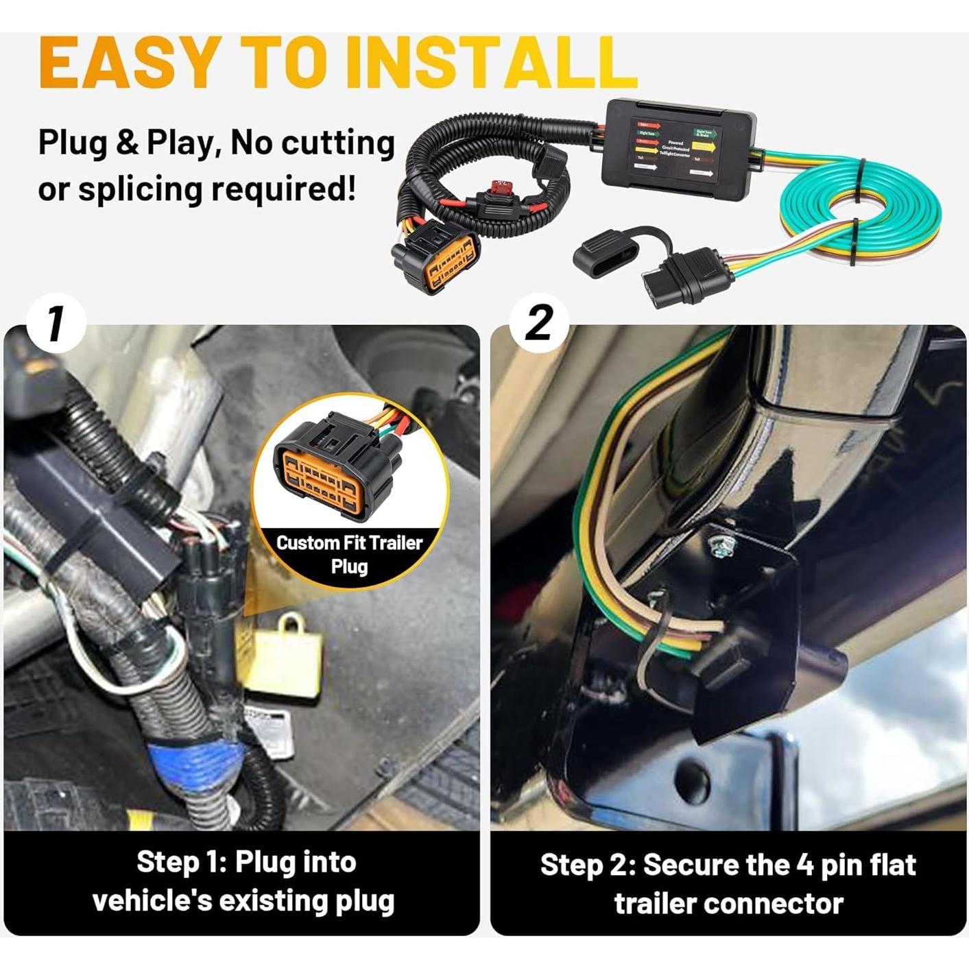 Arnés de Cableado de Remolque 4 Pines Oyviny OV2261 para Hyundai y Kia