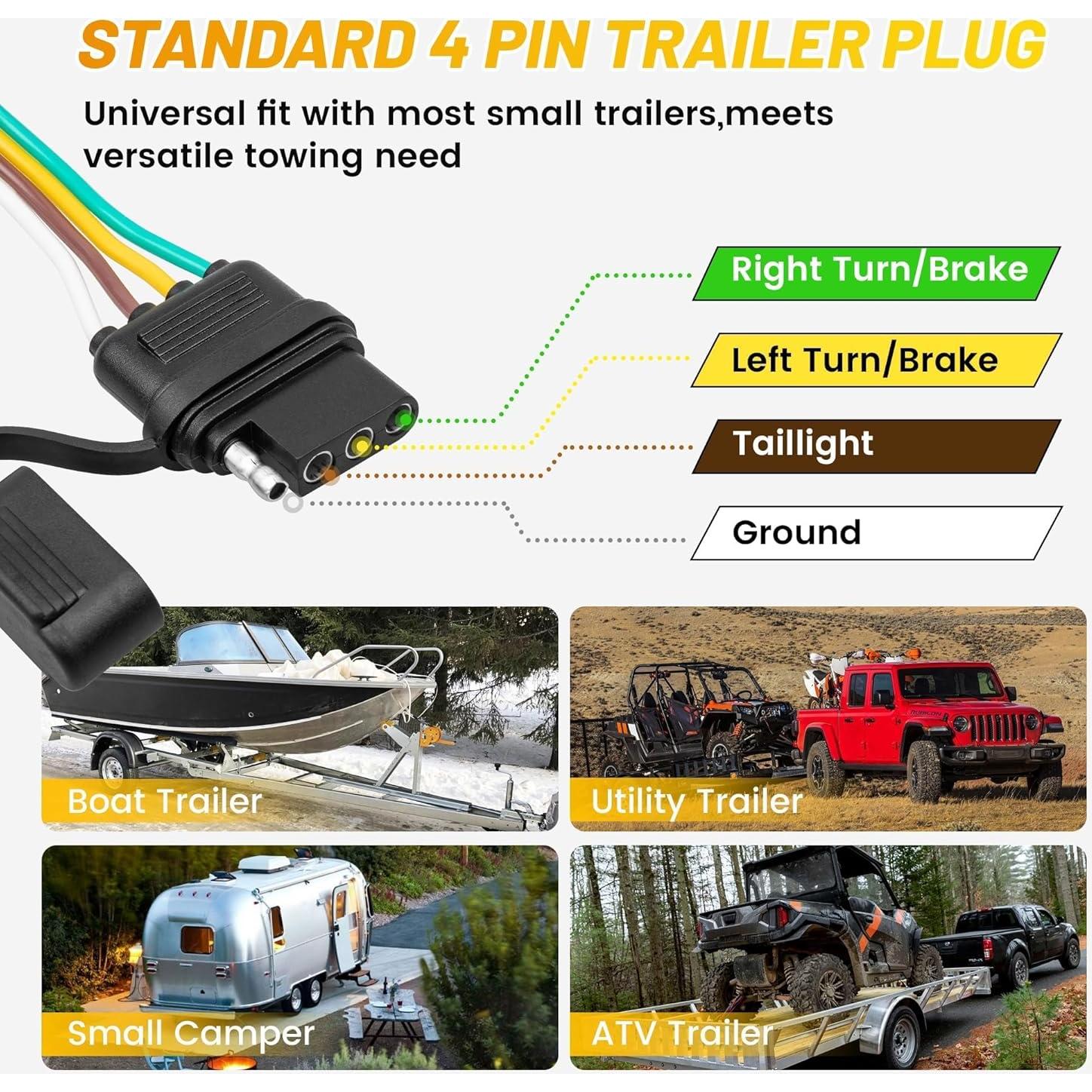 Arnés de Cableado de Remolque 4 Pines Oyviny OV2261 para Hyundai y Kia