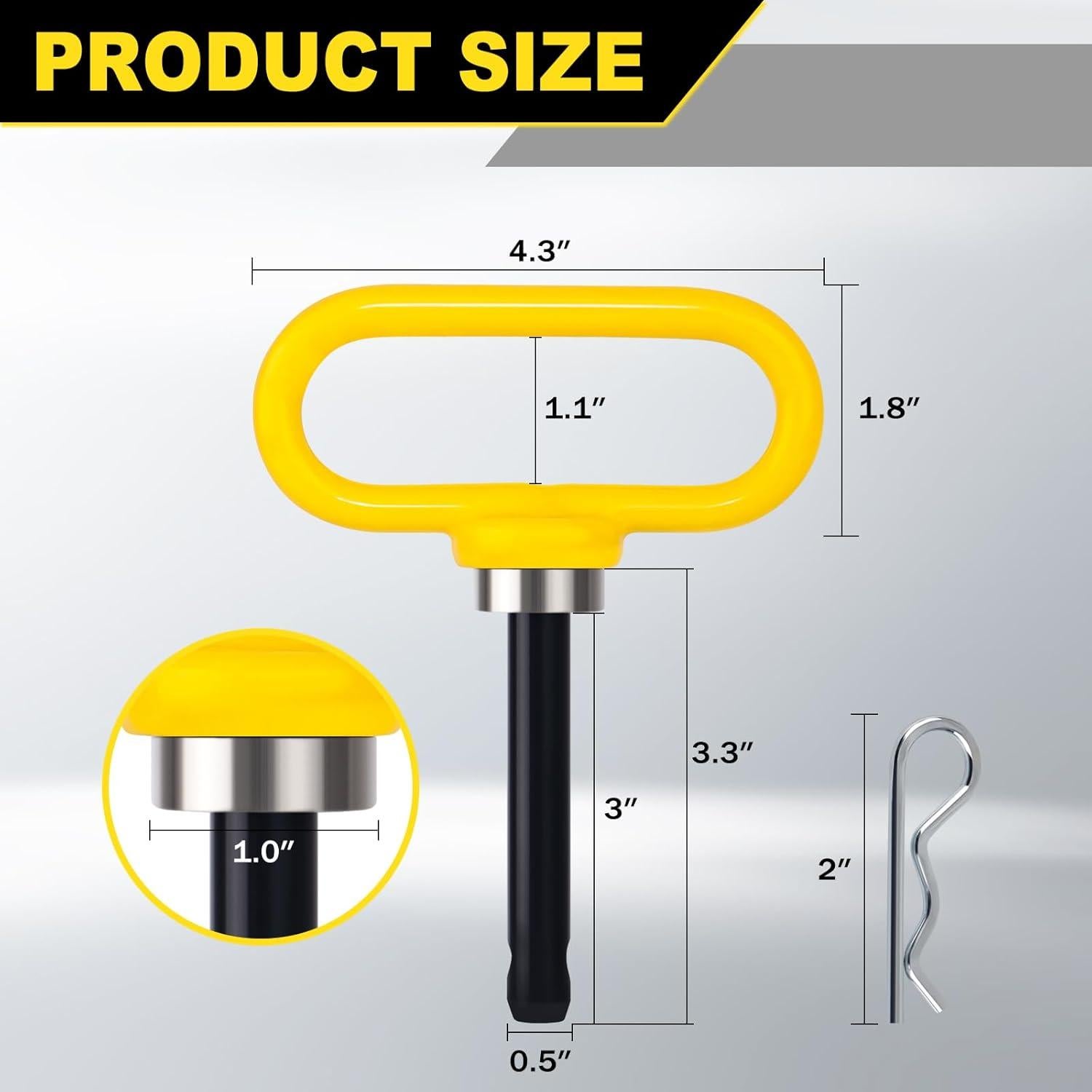 Pasador de Enganche Magnético TRUSTKITS 1/2" 680kg Amarillo