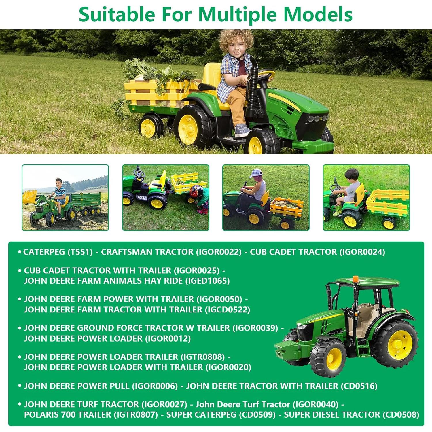 SuperDi Trailer Hitch Pin Fits Peg Perego John Deere Farm Power Pull Turf Tractor Loader