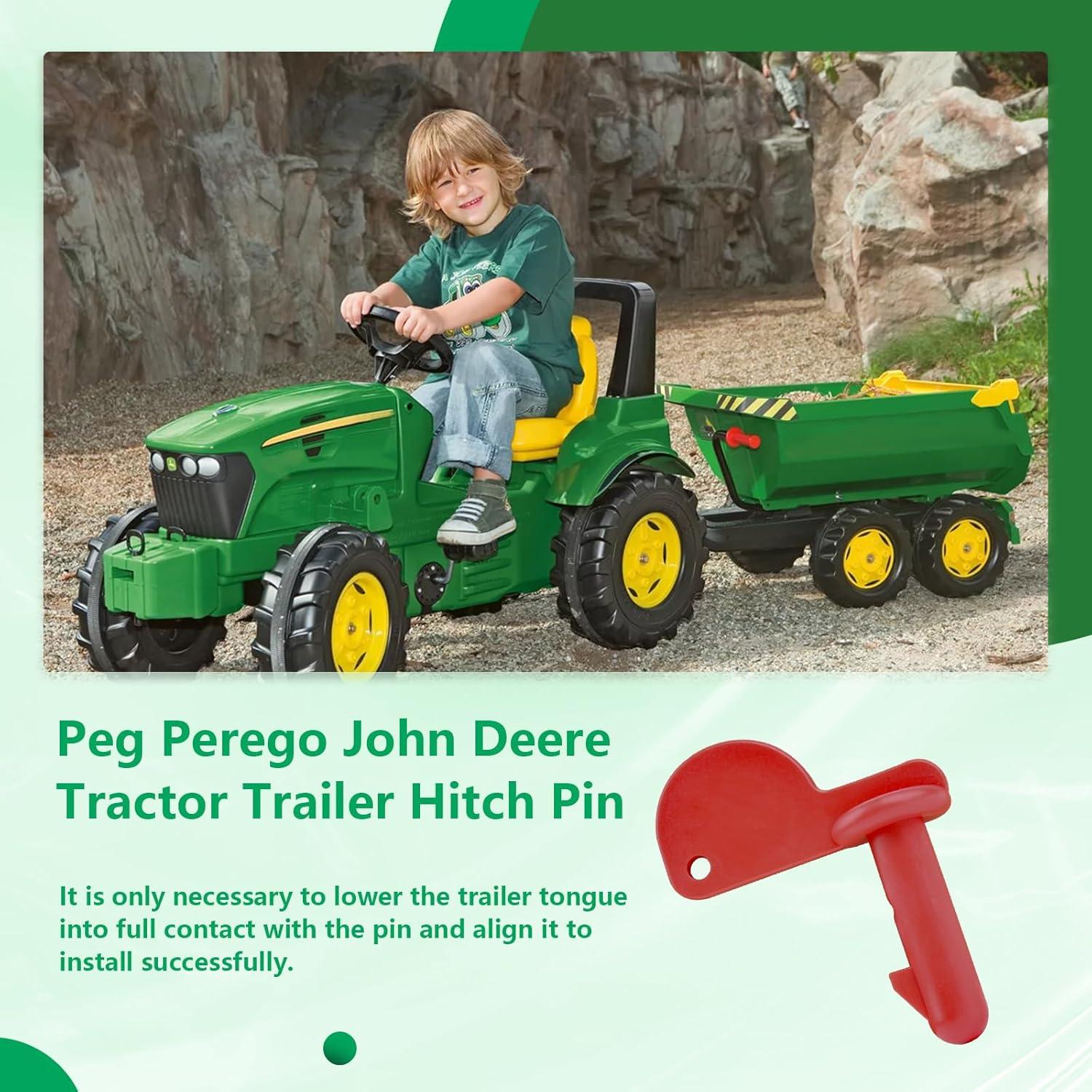 SuperDi Trailer Hitch Pin Fits Peg Perego John Deere Farm Power Pull Turf Tractor Loader