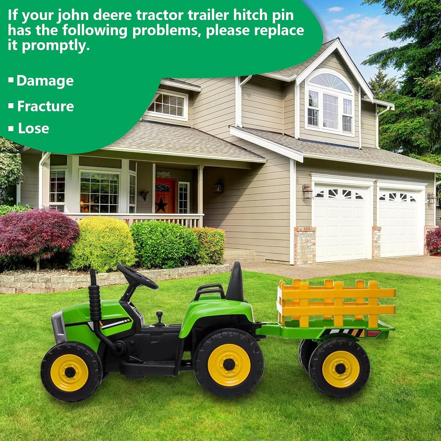 SuperDi Trailer Hitch Pin Fits Peg Perego John Deere Farm Power Pull Turf Tractor Loader