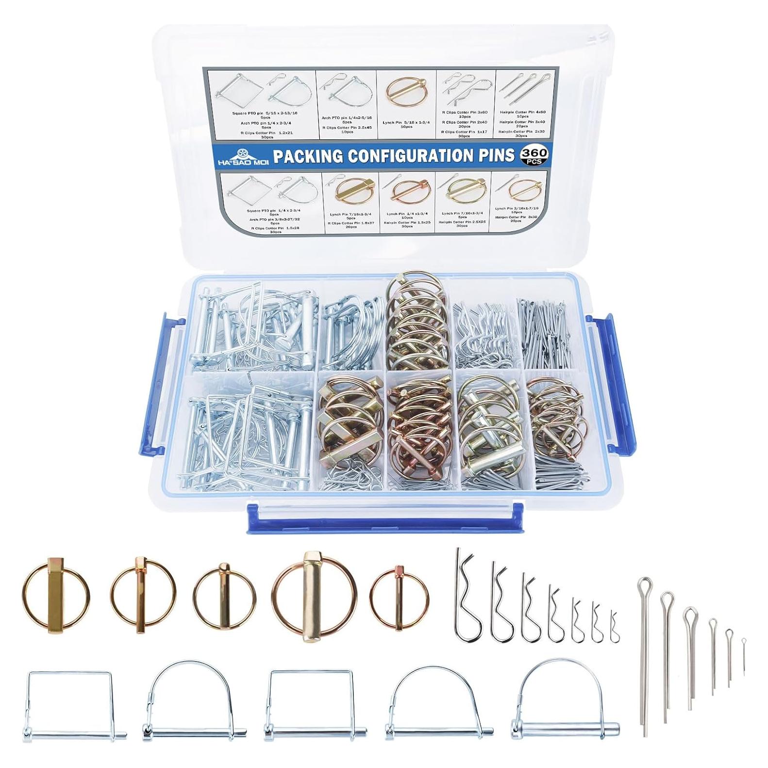 Kit de Pasadores de Alta Resistencia 360 Pcs HASAOMOI