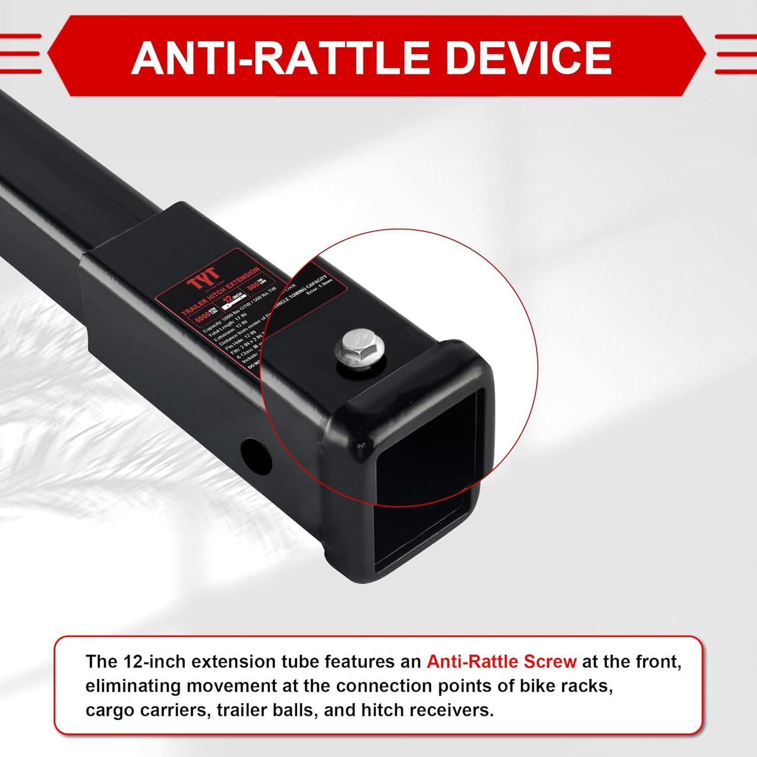 Extensor de Remolque TYT 18 Pulgadas para Receptor 2"