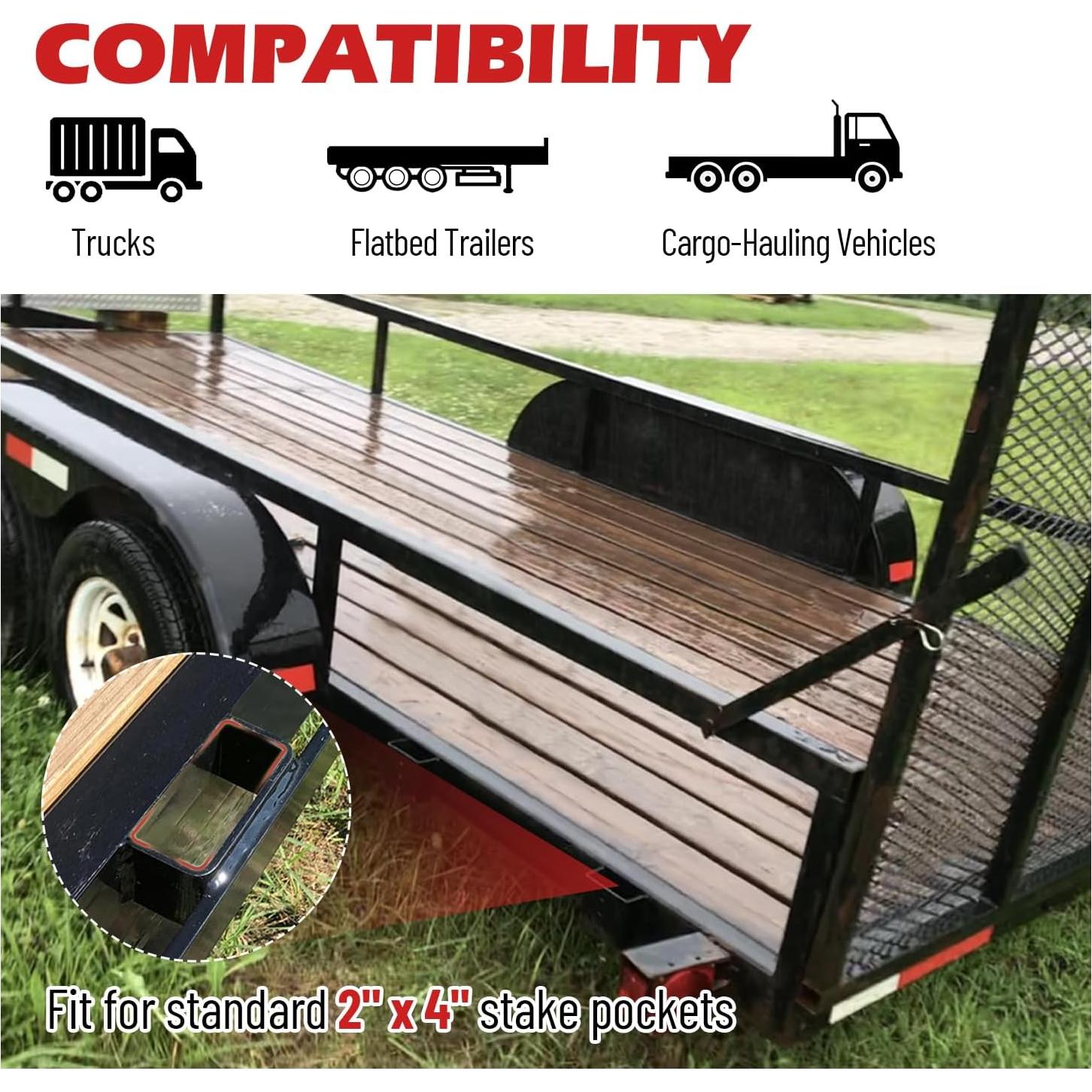 Anclajes D Ring Venussar para Remolque 16200lbs - Paquete de 4