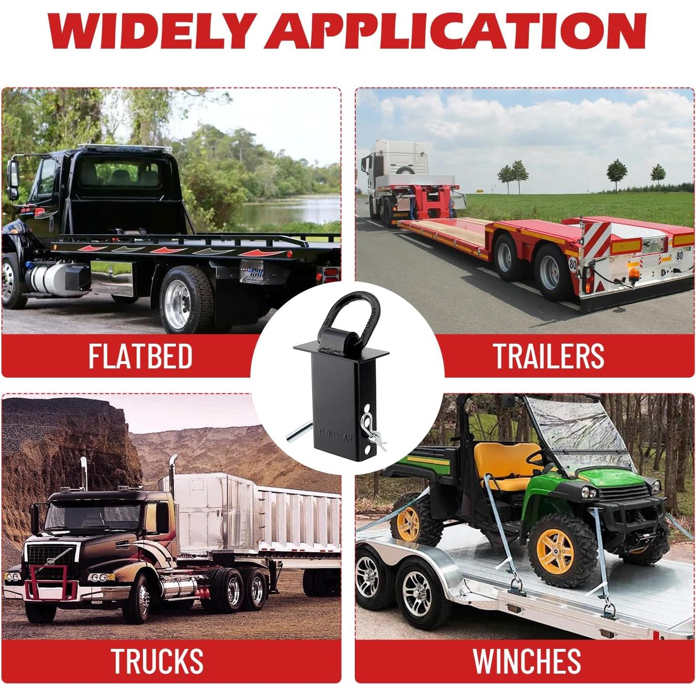 Anclajes D Ring Venussar para Remolque 16200lbs - Paquete de 4