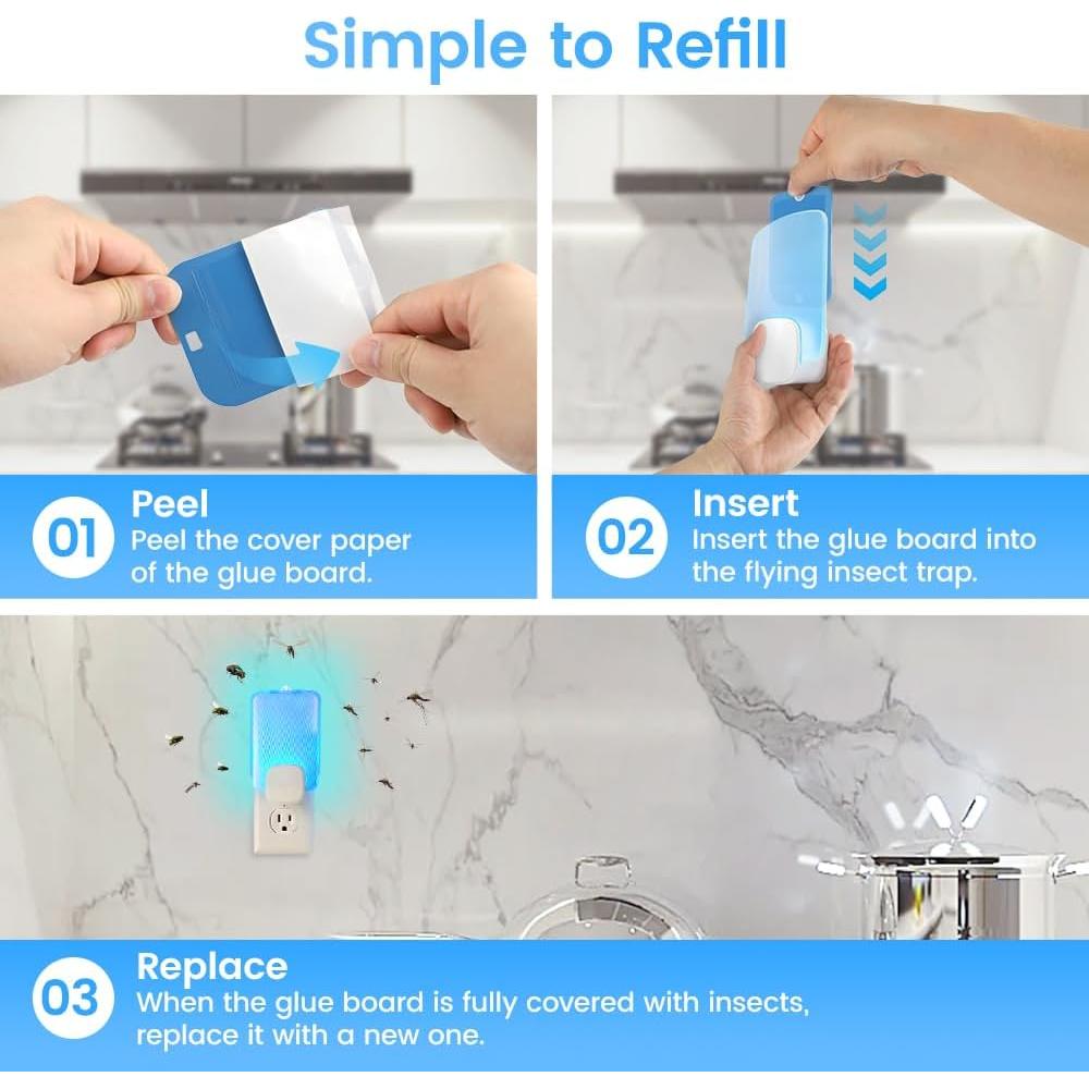 Paquete de 15 Cartuchos de Recarga Pegajosos ROUTADE para Trampa de Insectos Raid