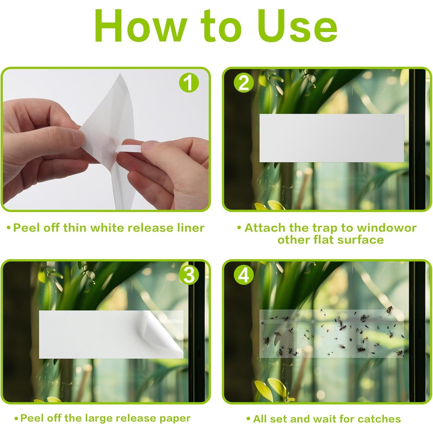 Trampa de Moscas Landisun 30 Paquetes Adhesivas para Interiores