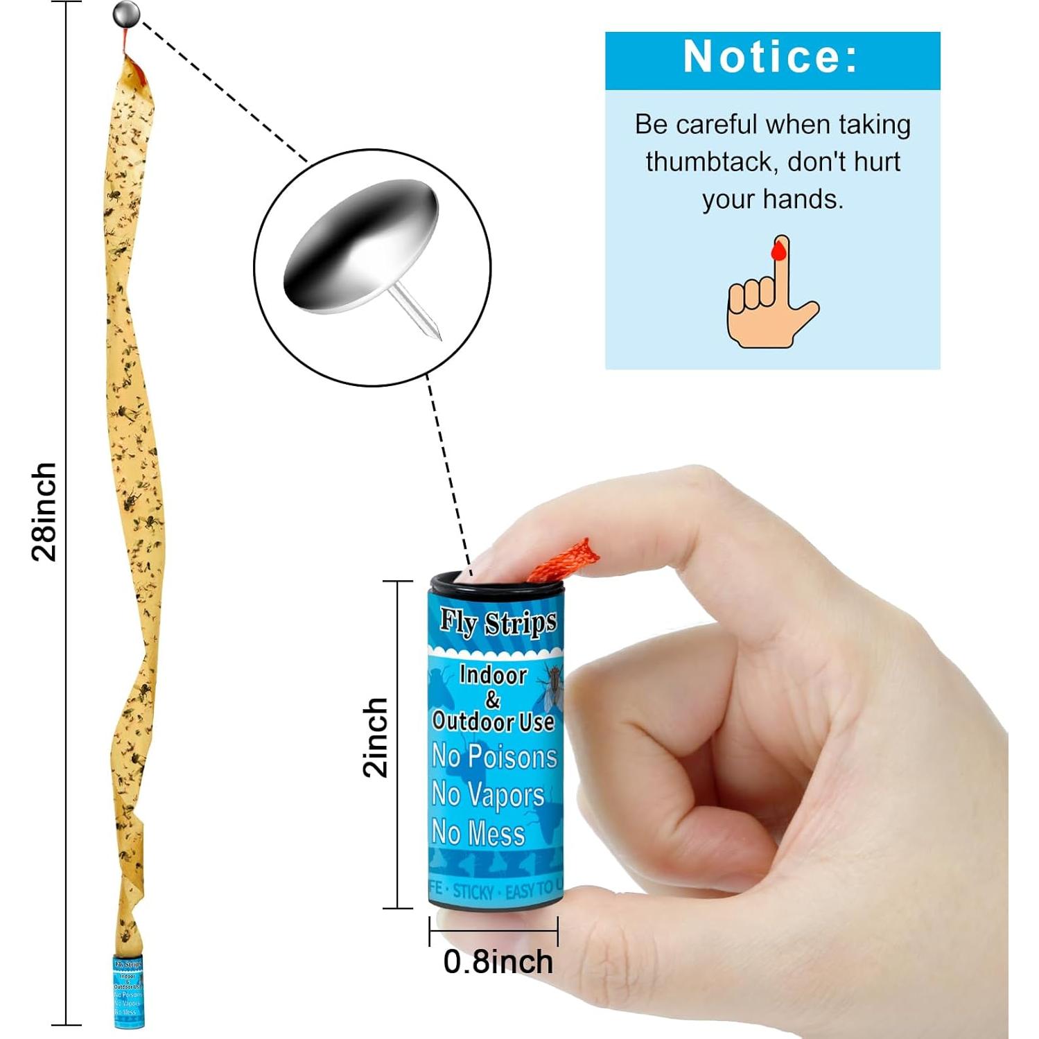 Trampa Adhesiva para Moscas Glovv 60 Paquete Interior Exterior