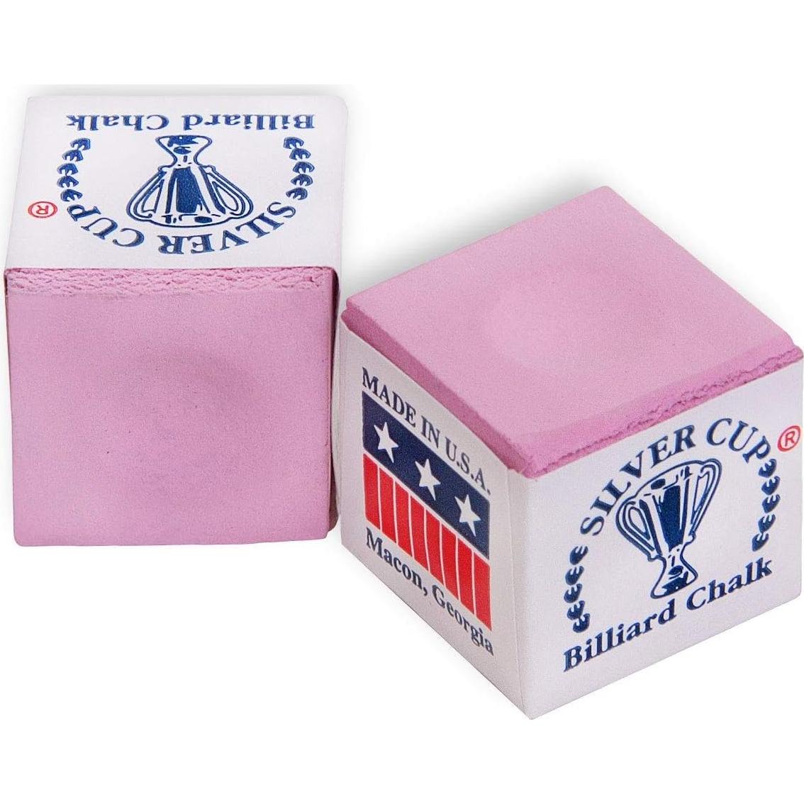 Tiza de Billar Silver Cup Rosa - 12 Cubos
