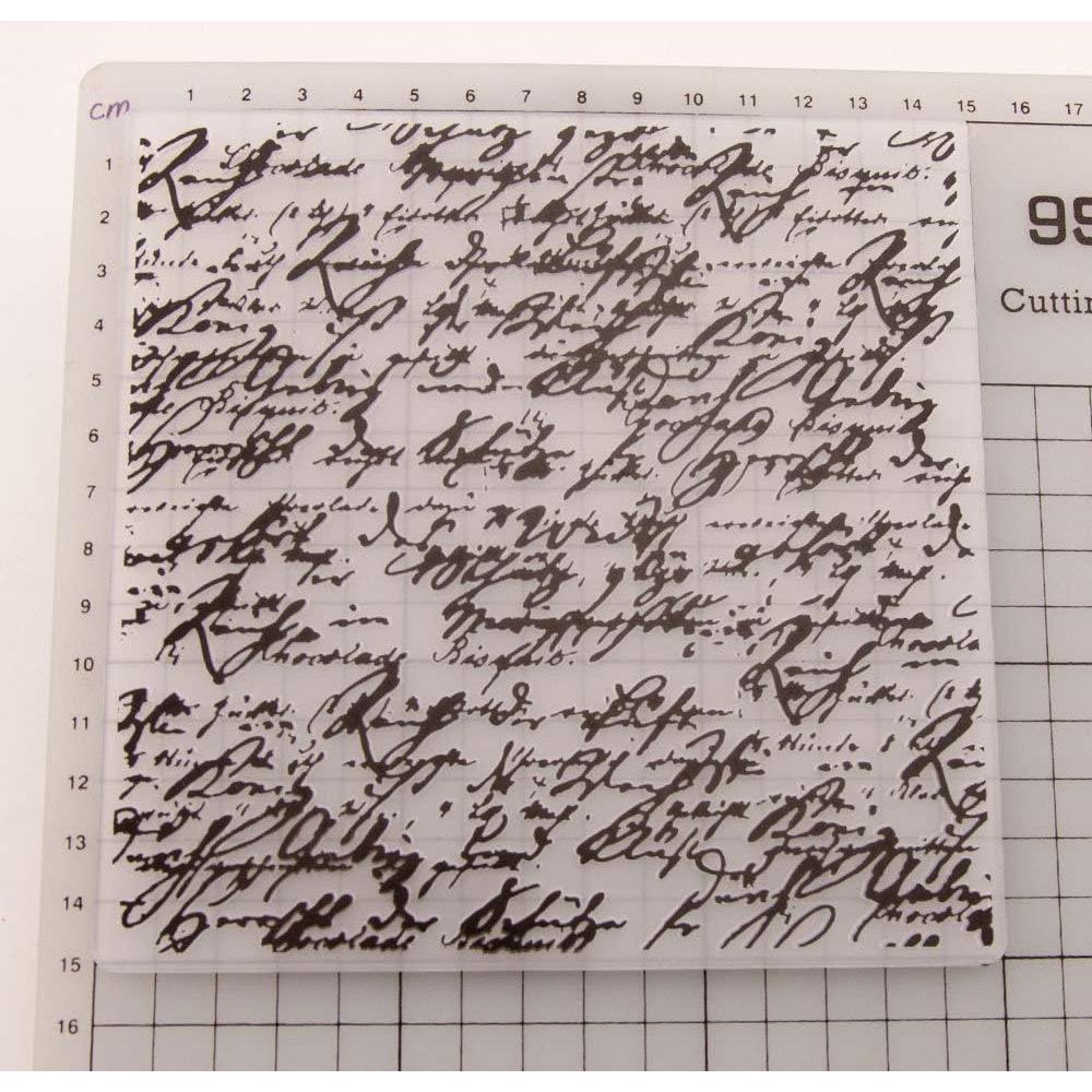 Plantilla de Embossing Plástico KWELLAM 15x15cm para Manualidades