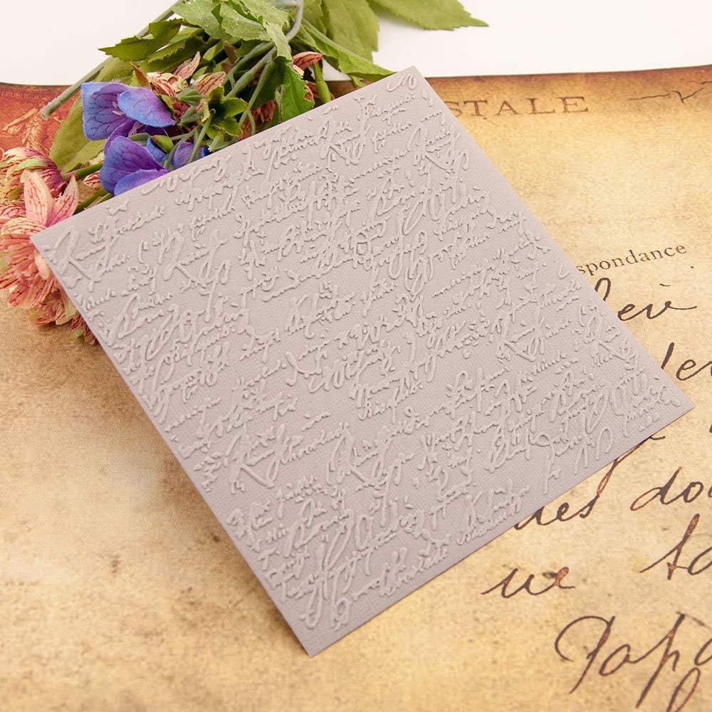 Plantilla de Embossing Plástico KWELLAM 15x15cm para Manualidades