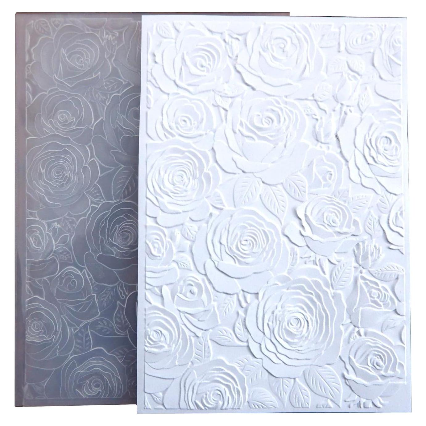 Carpeta de Embossing DIYology Rosas 3D 16x11.5 cm