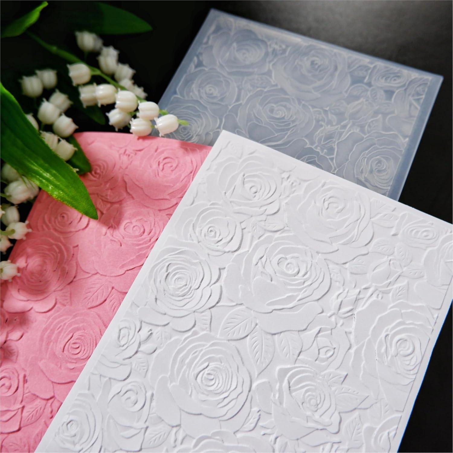 Carpeta de Embossing DIYology Rosas 3D 16x11.5 cm